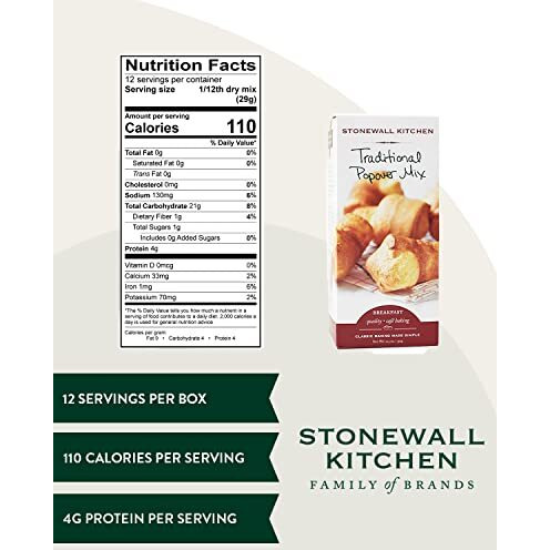 Stonewall Kitchen Traditional Popover Mix, 12.3 Ounces