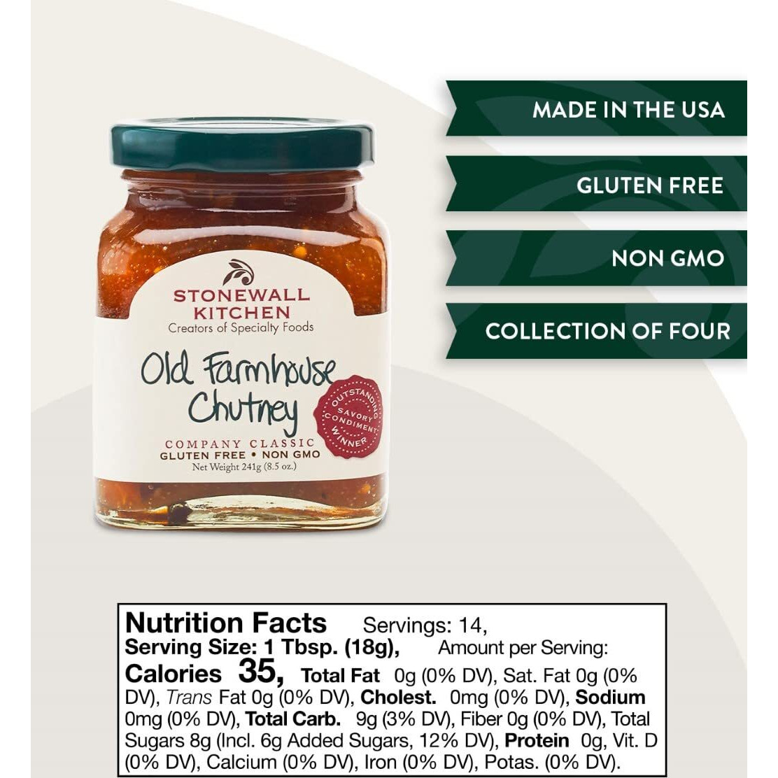 Stonewall Kitchen Old Farmhouse Chutney, 8.5 Ounces