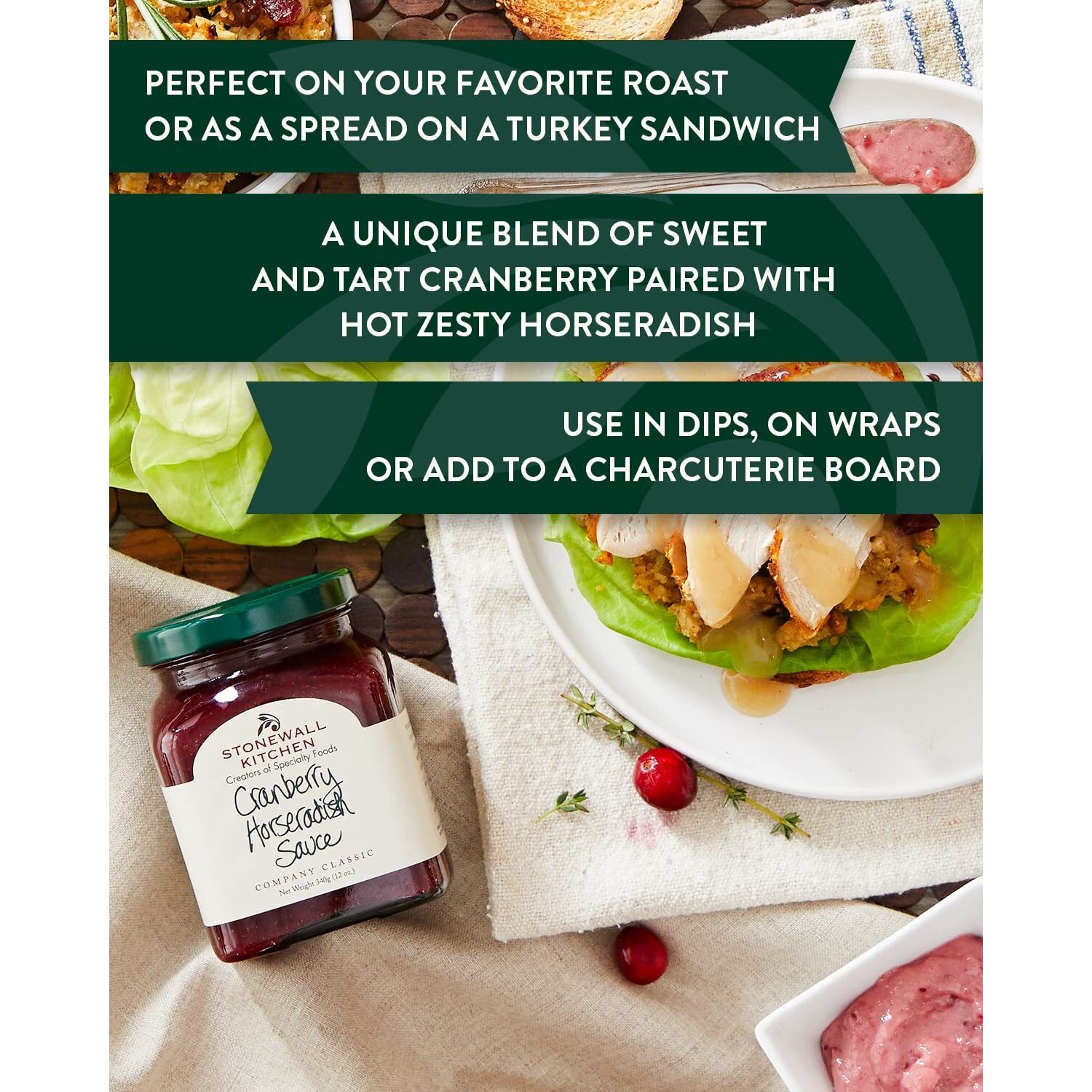 Stonewall Kitchen Cranberry Horseradish Sauce, 12 Ounces