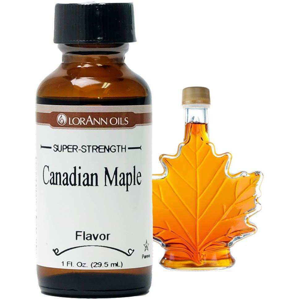 Lorann Oils Super Strength Flavoring - Used For Candy Making, Flavoring Extracts, Baking, Hard Candy, And Flavor Oils - Bold, Natural Flavors 4X Stronger Than Extracts - Canadian Maple, 1 Fl Oz