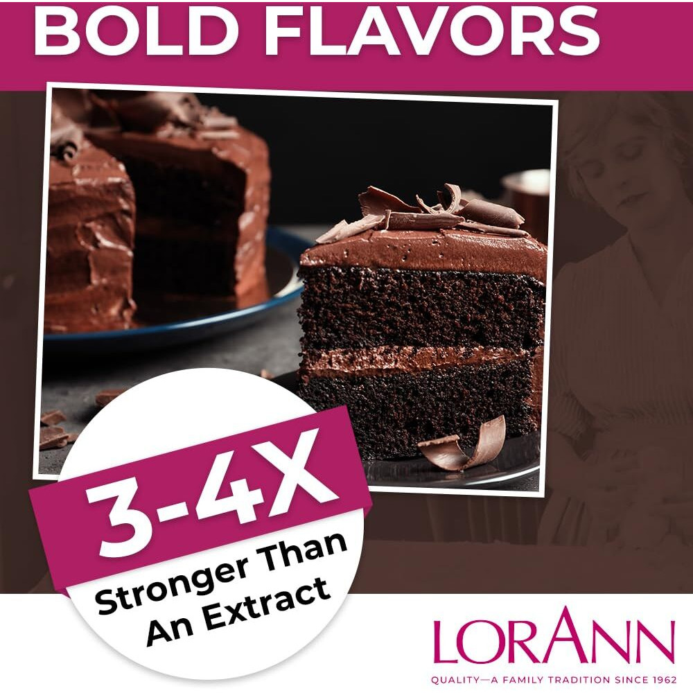 Lorann Oils Super Strength Flavoring - Used For Candy Making, Flavoring Extracts, Baking, Hard Candy, And Flavor Oils - Bold, Natural Flavors 4X Stronger Than Extracts - Chocolate, 1 Fl Oz