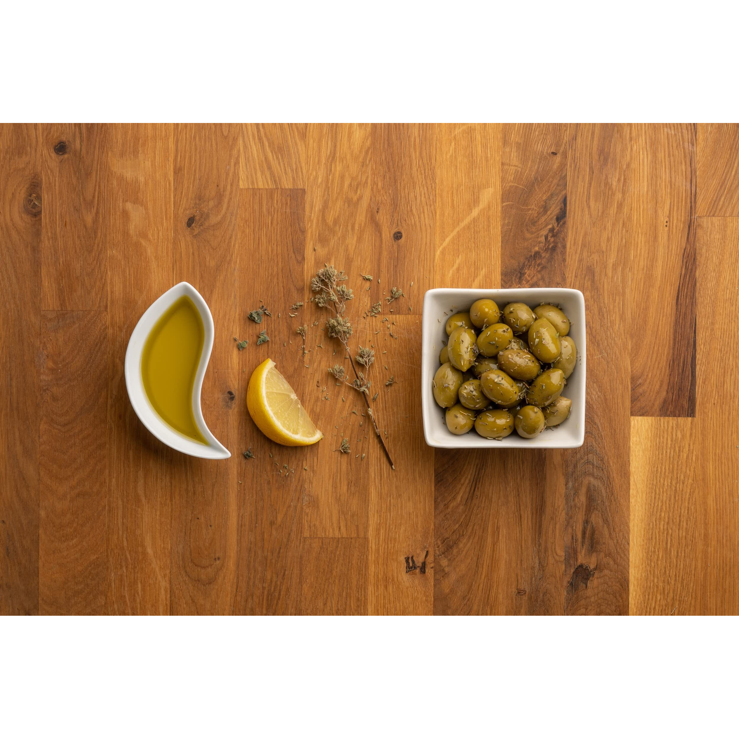 Pack Of 4 Green Olives In Vacuum Bag , Marinated Olives In Savory Lemon Juice, Freshly Sealed Olives With Extra Virgin Oil 4X200G