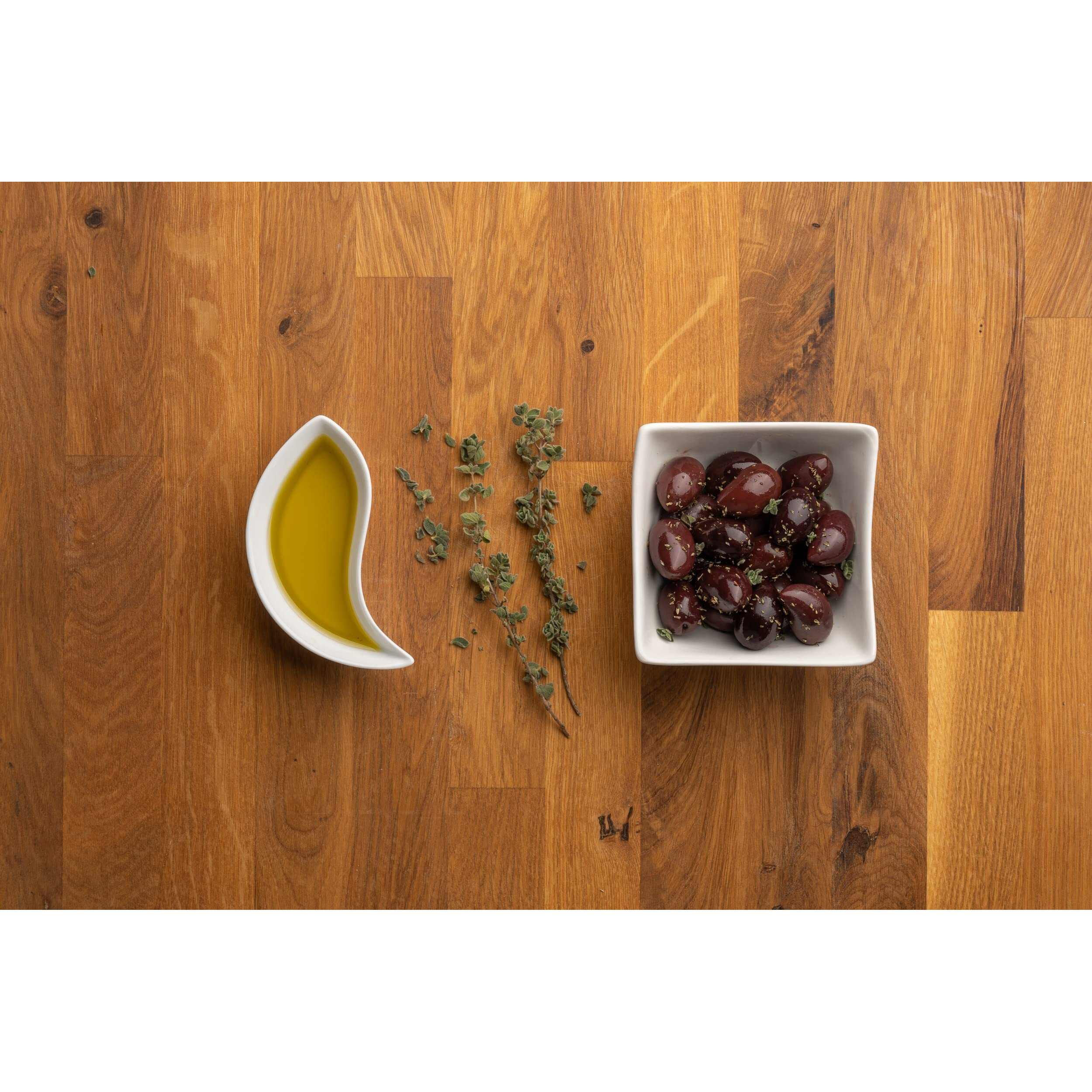 Pack Of 4 Kalamon Olives In Vacuum Pack, Kalamata Olives With Greek Oregano And Red Wine Vinegar, Freshly Sealed Olives Kalamata With Extra Virgin Oil 4X200G