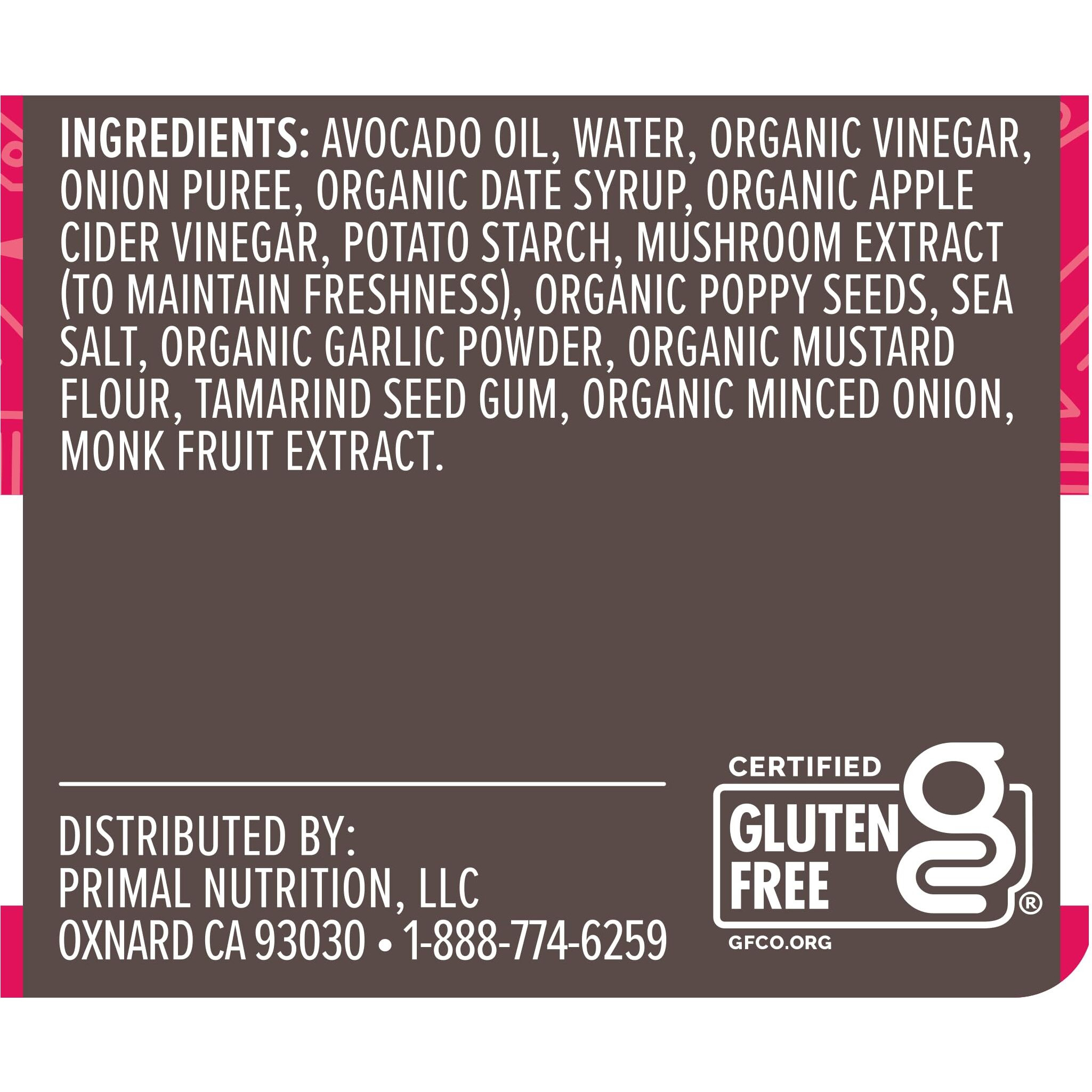 Primal Kitchen Poppyseed Avocado Oil Dressing, 8 Ounces