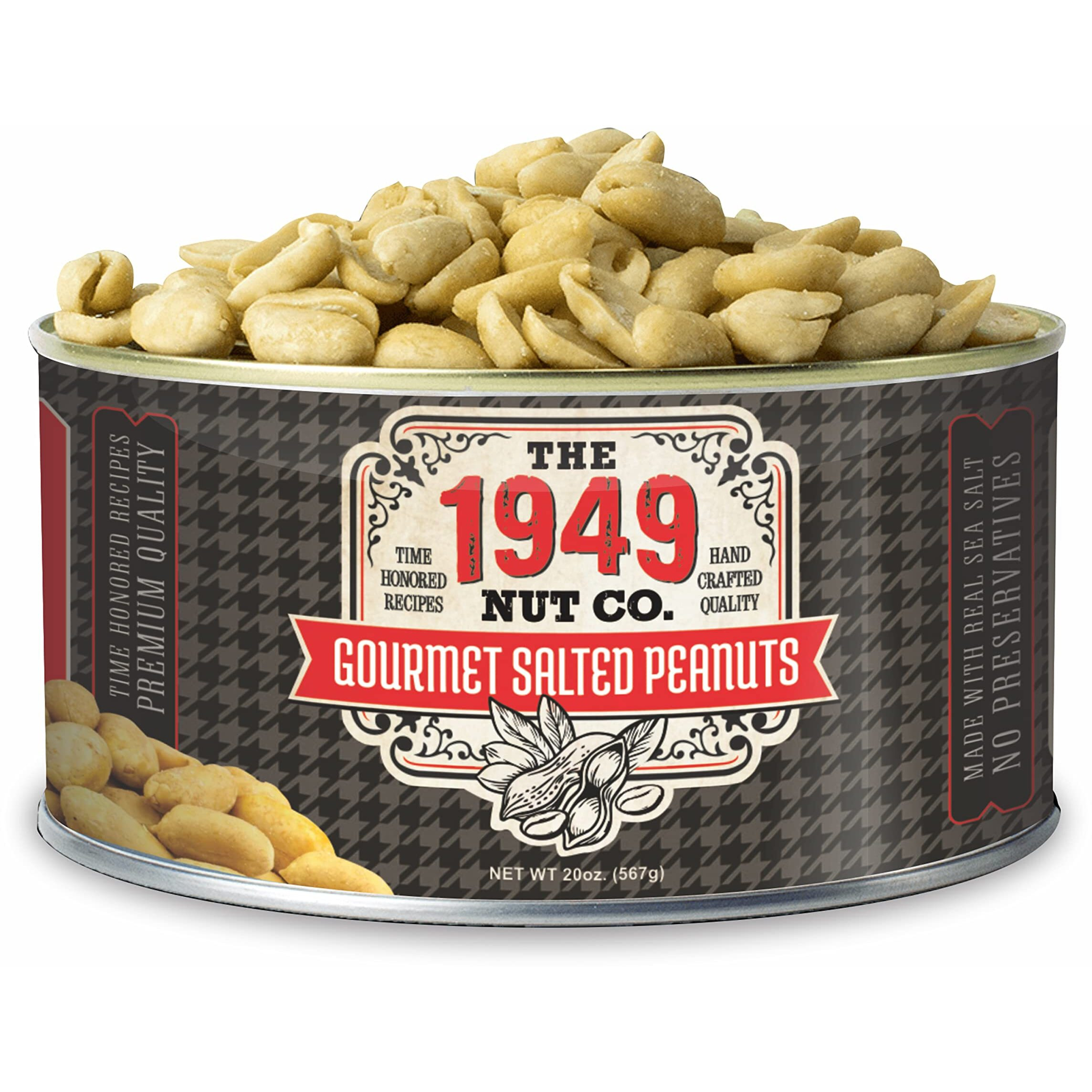 The 1949 Nut Co. Gourmet Salted Virginia Style Peanuts | Oil Roasted Fried With A Unique Crispy Crunch | Extra-Large, Hand-Cooked In The Usa With An Old Family Recipe, 20 Oz.