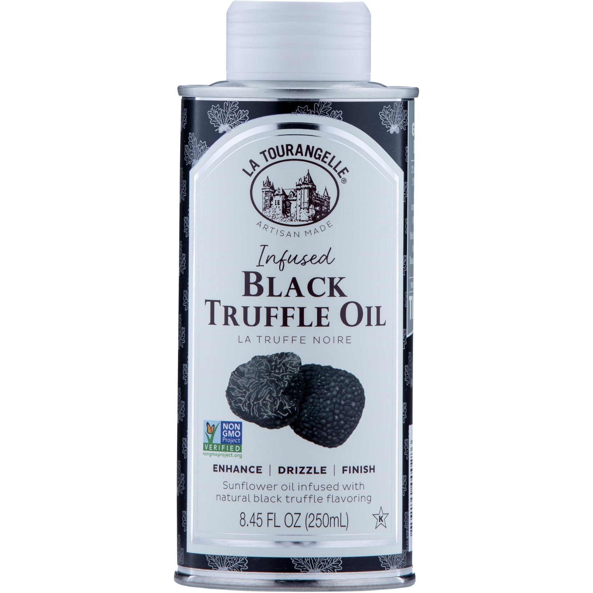 La Tourangelle, Black Truffle Oil, Complex Gourmet Earthy Flavor For Drizzling Over Pasta, Popcorn, Vegetables, Potatoes, Soup And More, 8.45 Fl Oz