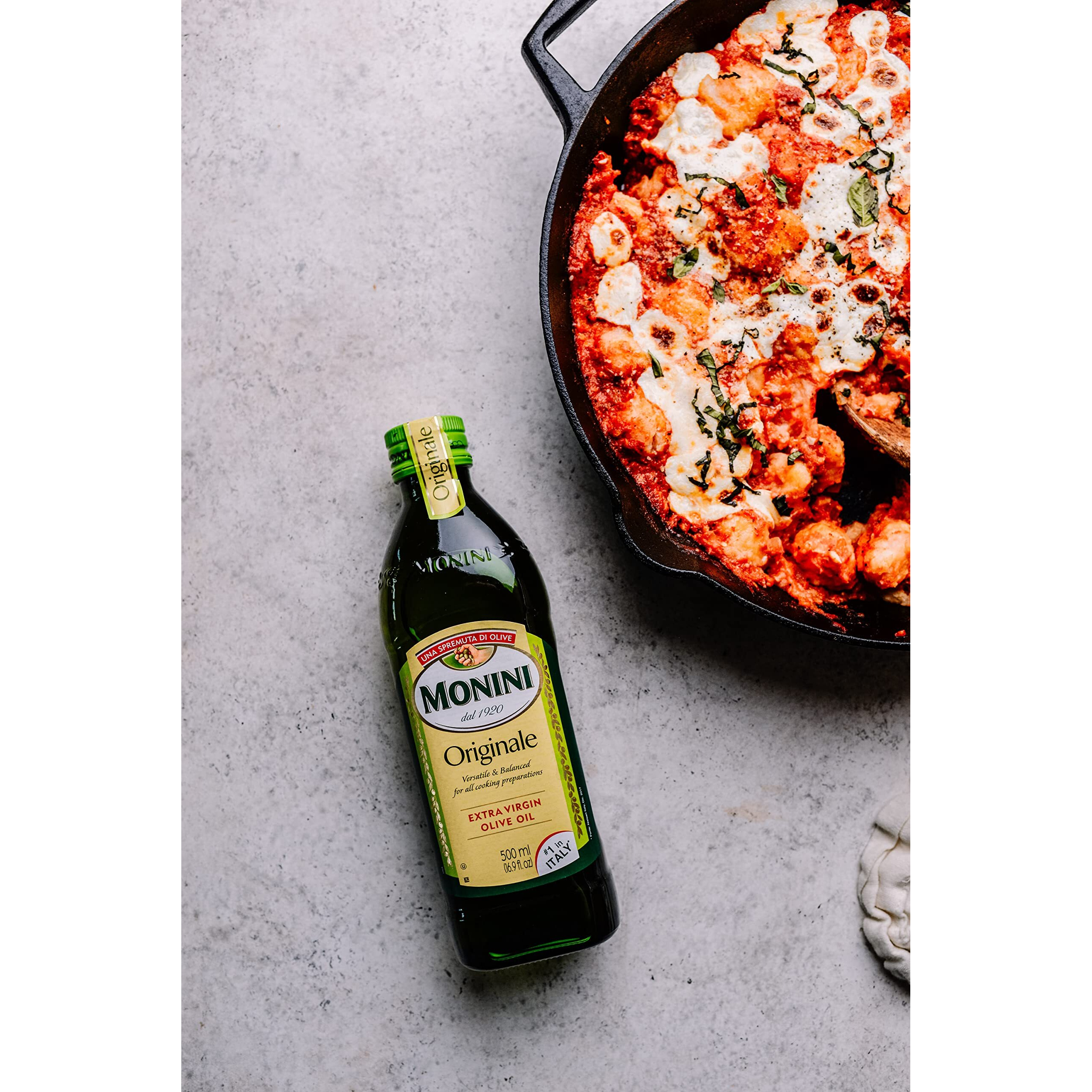 Monini Premium Extra Virgin Olive Oil | Originale Versatile & Balanced | Tin Can | 101.4Oz (3L)