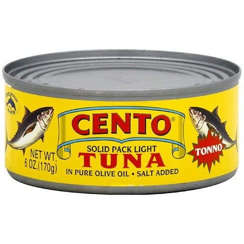 Cento - Italian Solid Light Tuna In Pure Olive Oil, (6) - 3 Oz Cans