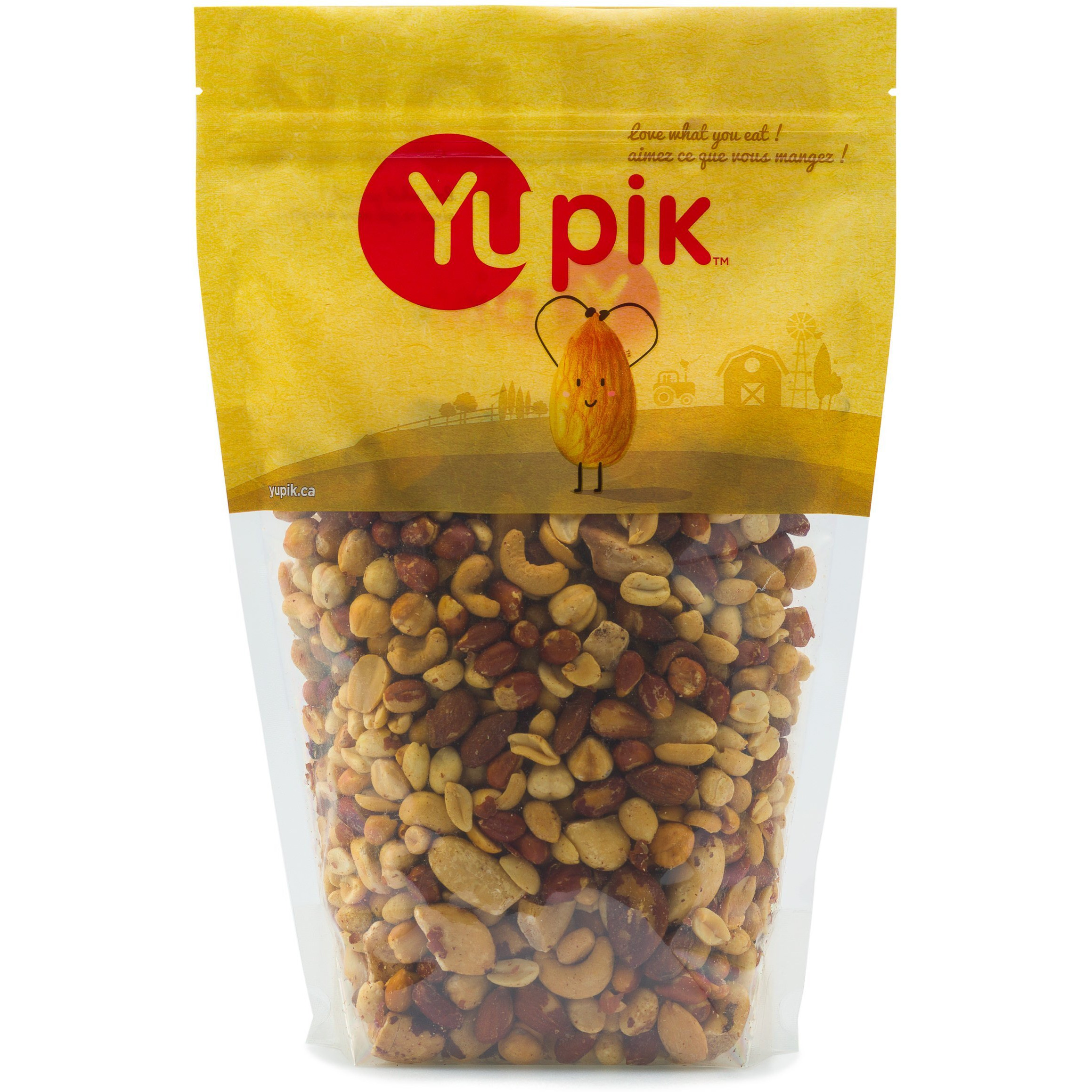 Yupik Mixed Nuts, 2.2 Lb (35.2 Oz), A Blend Of Roasted Peanuts, Almonds, Brazil Nuts, Cashews & Hazelnuts, Non-Gmo Canola Oil, Cholesterol Free, Vegan, Perfect For Snacking, Baking & Nutrition Bars