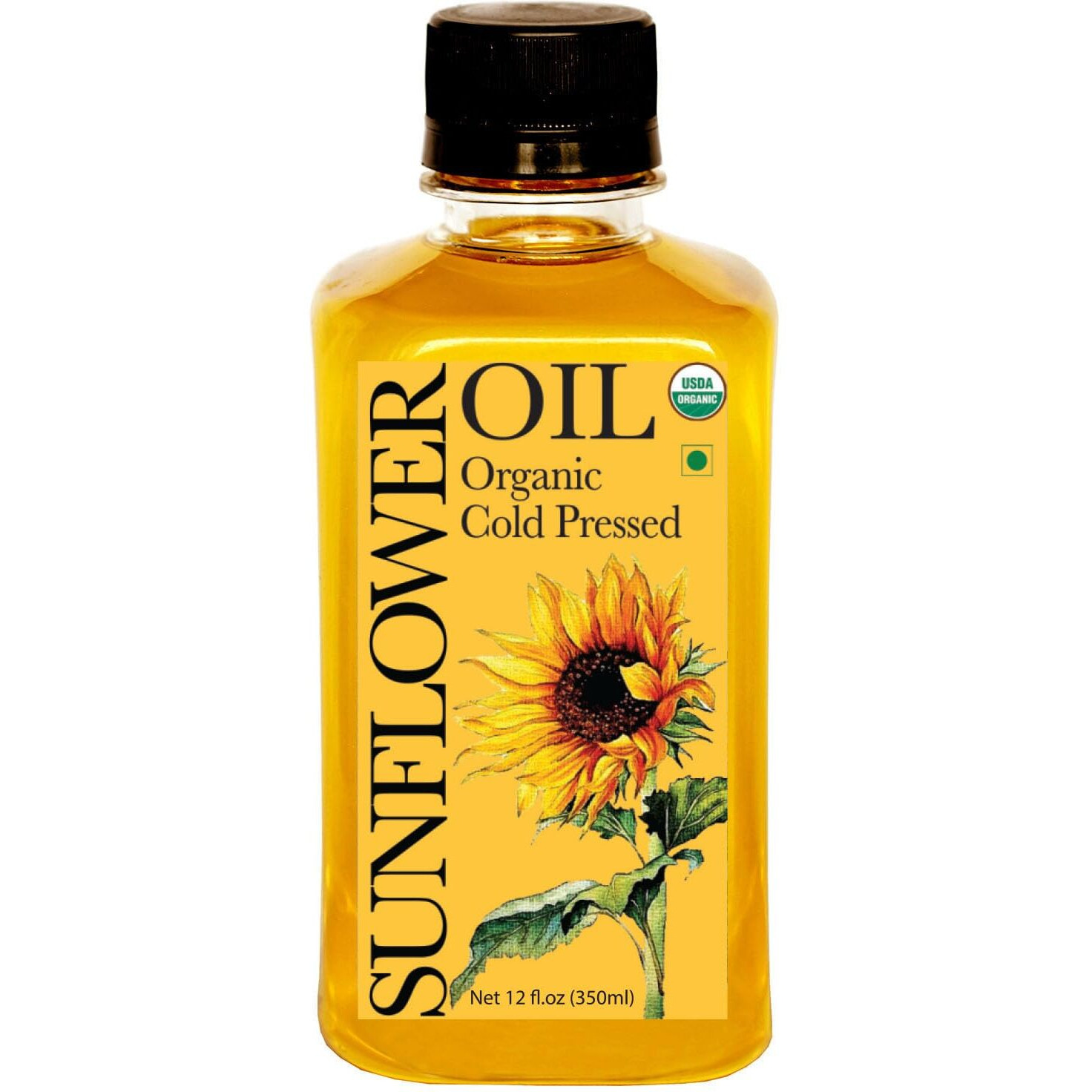 Daana Sunflower Oil Certified Usda Organic, Extra Virgin, Cold Pressed, High Oleic, Non-Gmo. Healthy Oil For Cooking, Baking, Frying, Hair And Skin Care. Pesticide And Chemical Free (12 Oz)
