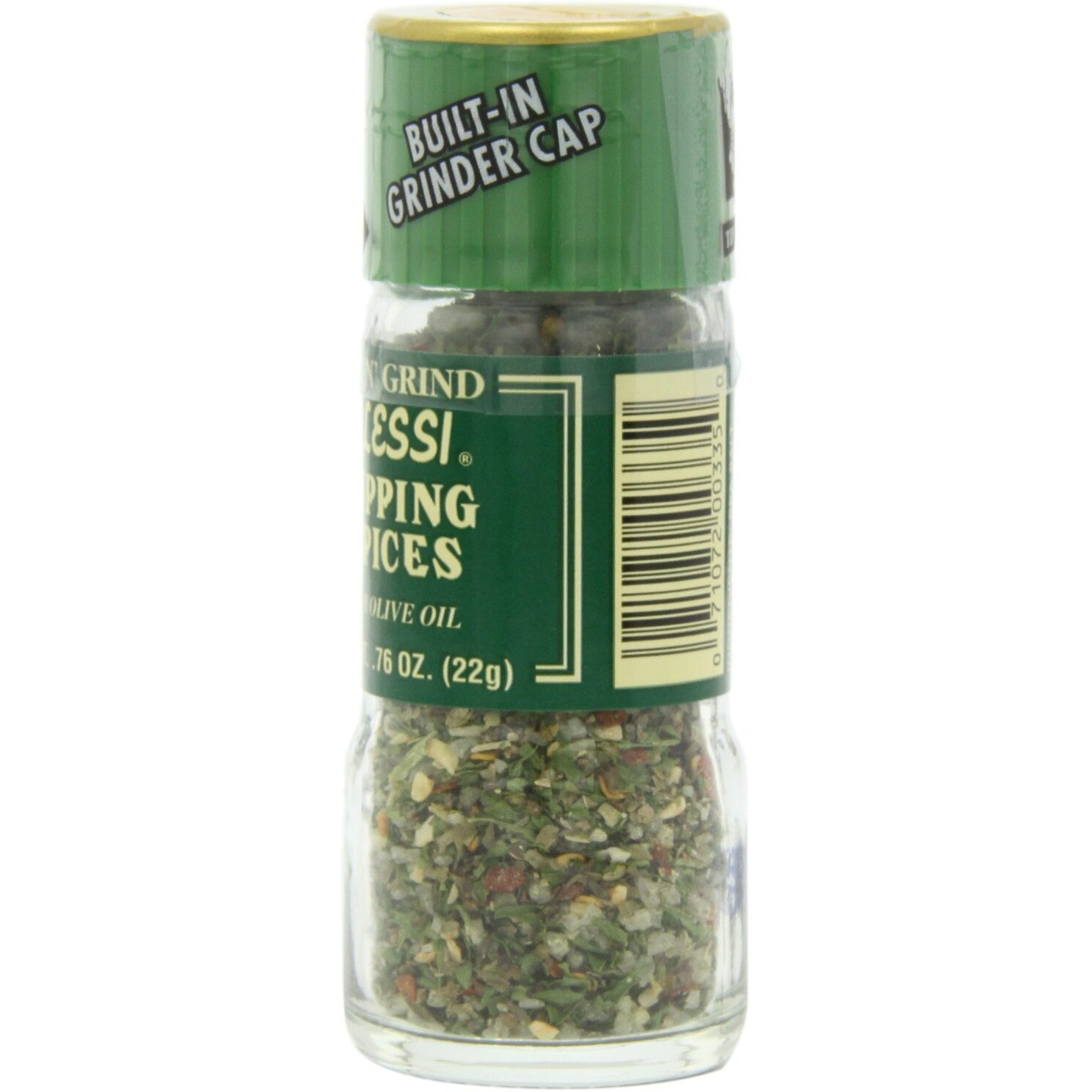 Alessi Herb & Seasoning Grinder, Dipping Spices For Olive Oil, Tip N' Grind (Garlic, 0.76 Ounce (Pack Of 4))