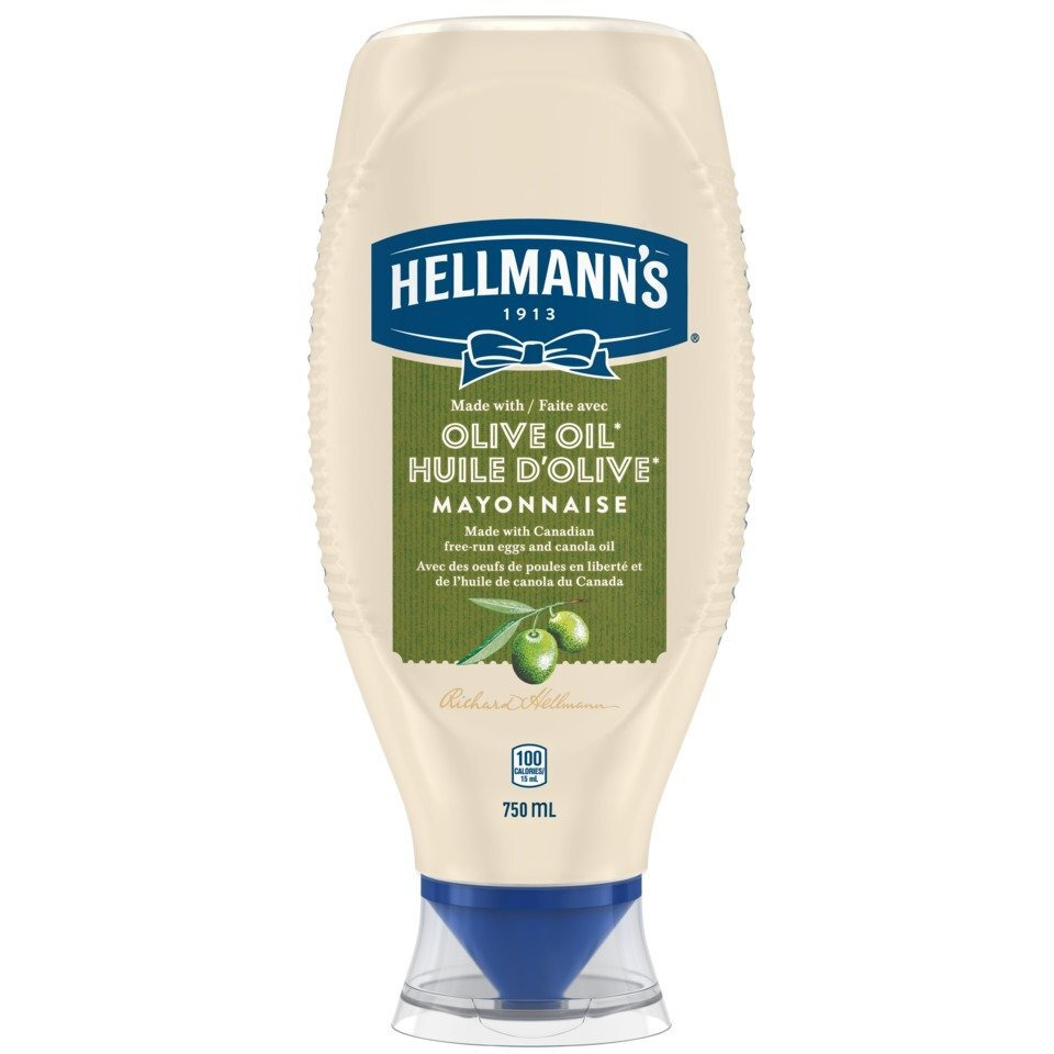 Hellmann's Mayonnaise, Olive Oil, 750 Ml/25.4 Fl. Oz., (Imported From Canada)