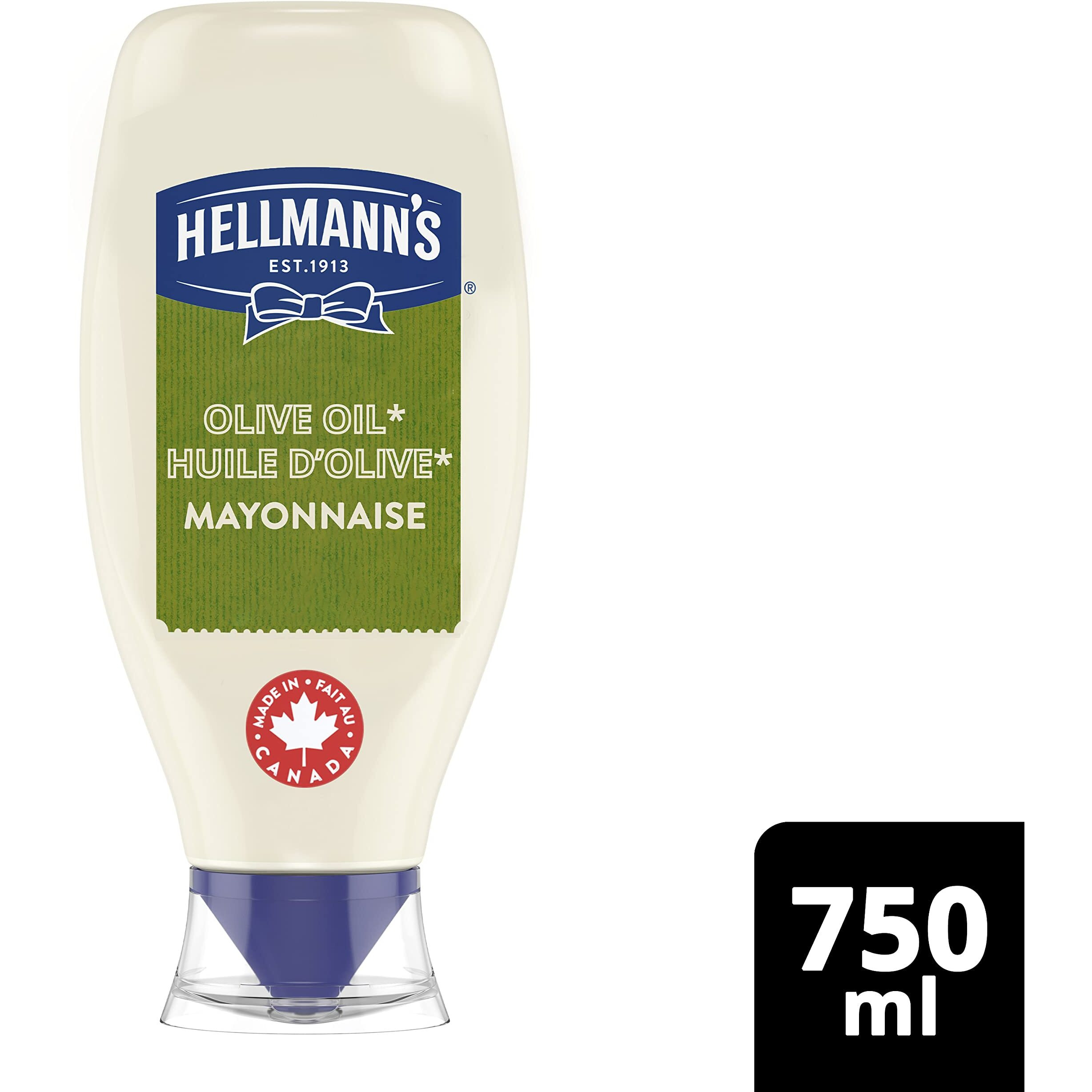 Hellmann's Mayonnaise, Olive Oil, 750 Ml/25.4 Fl. Oz., (Imported From Canada)