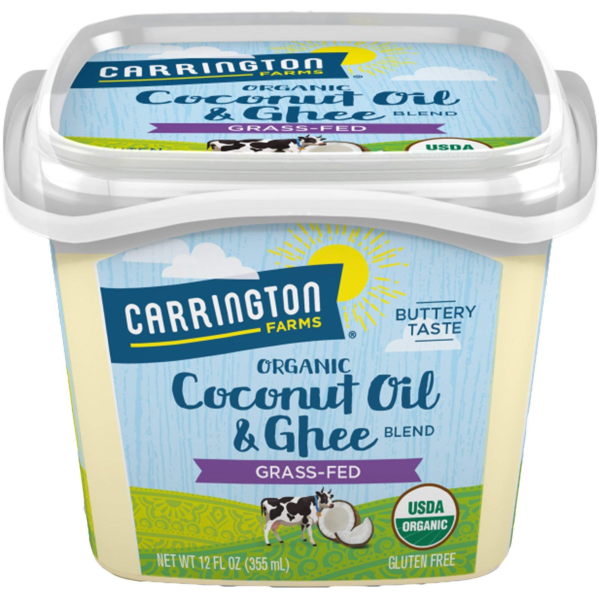 Usda Organic Grass Fed Ghee And Coconut Oil Blend, 12Oz, Compare Our Cost Per Oz And Certified Organic, Carrington Farms