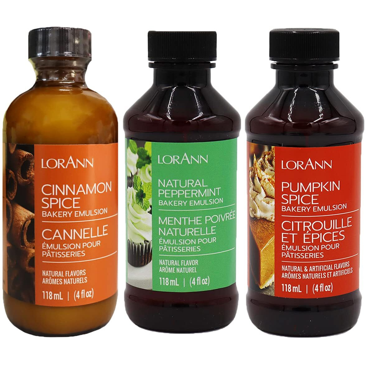 Lorann Oils Variety Bakery Emulsion Multiple Flavors, Perfect For Enhancing Baking Variety In Cakes, Cookies & Desserts, Gluten-Free, Keto-Friendly, Baking Essential For Your Kitchen, 4Oz Per Bottle