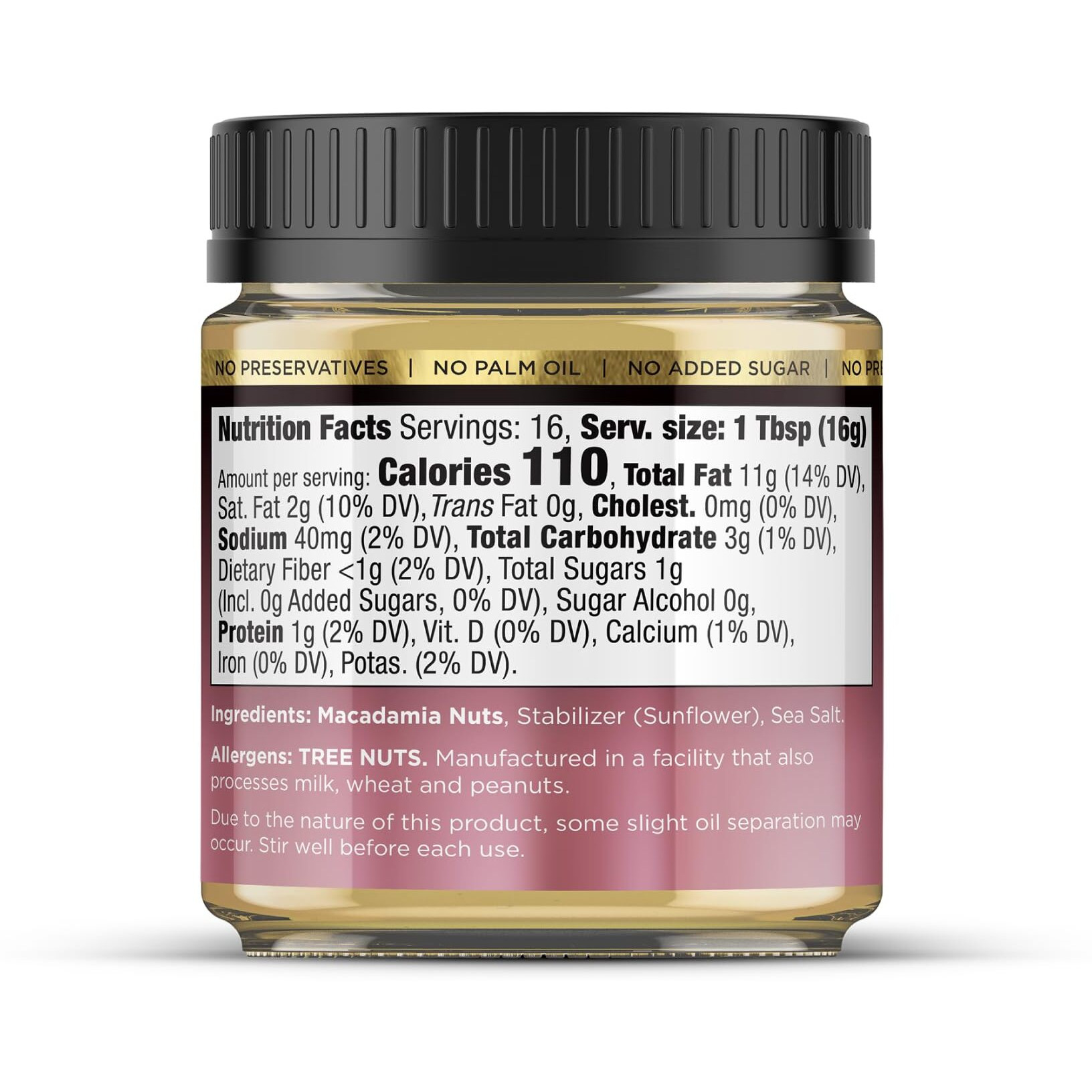 House Of Macadamias Macadamia Nut Butter With Sea Salt - 8.8Oz - No Added Sugar, No Palm Oil, Plant-Based, No Artificial Ingredients