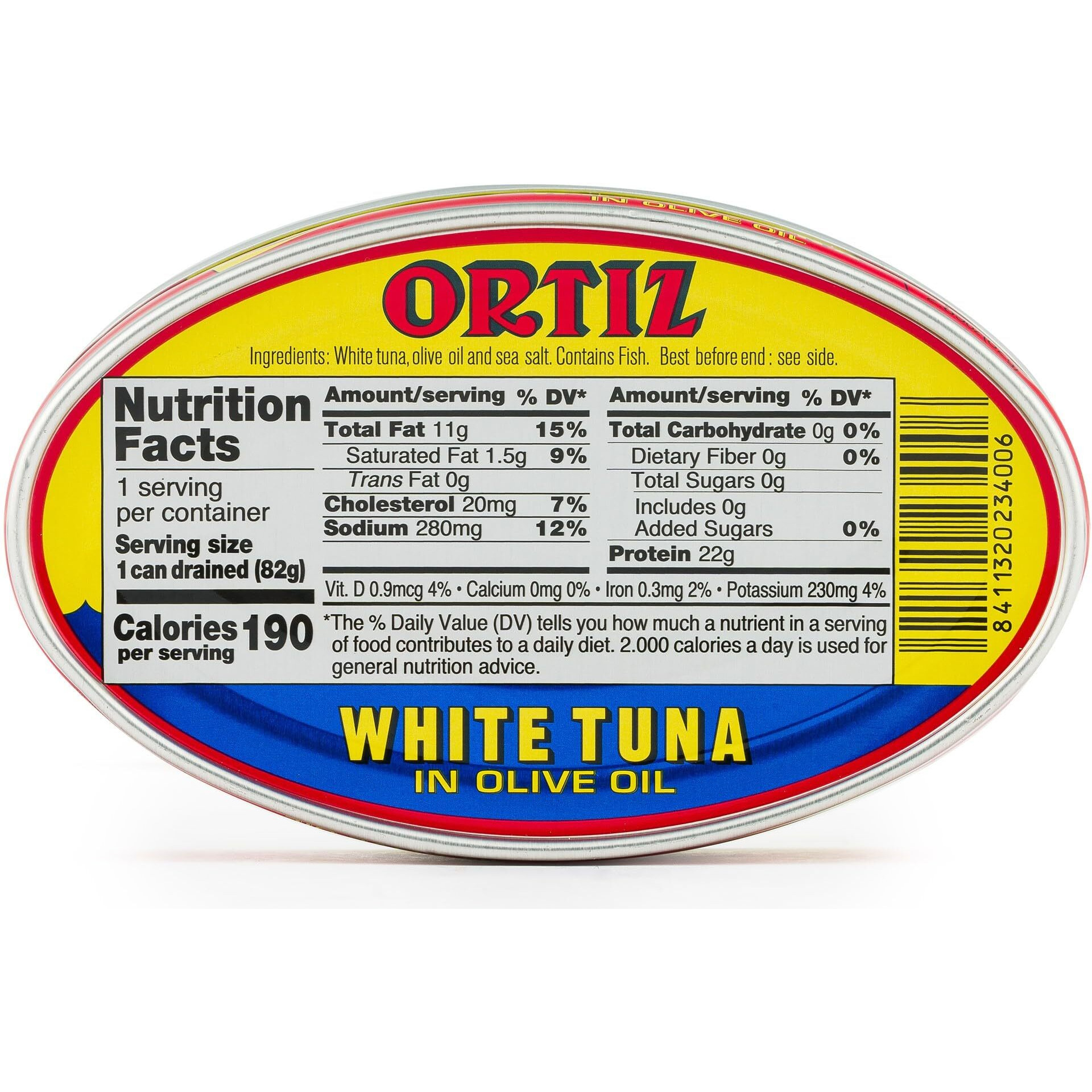 Ortiz White Tuna In Olive Oil, Fresh Tender Slices, Spanish Wild Caught Tuna, High In Protein And Omega 3 Fats, Excellent In Salad, Pasta Or Sandwiches - No Need To Add Mayo, 3.95Oz Can