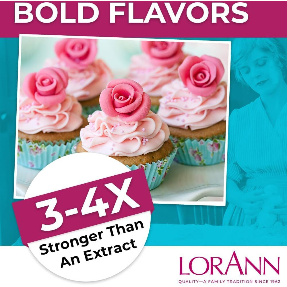 Lorann Oils Super Strength Flavoring - Used For Candy Making, Flavoring Extracts, Baking, Hard Candy, And Flavor Oils - Bold, Natural Flavors 4X Stronger Than Extracts - Cotton Candy, 1 Fl Oz