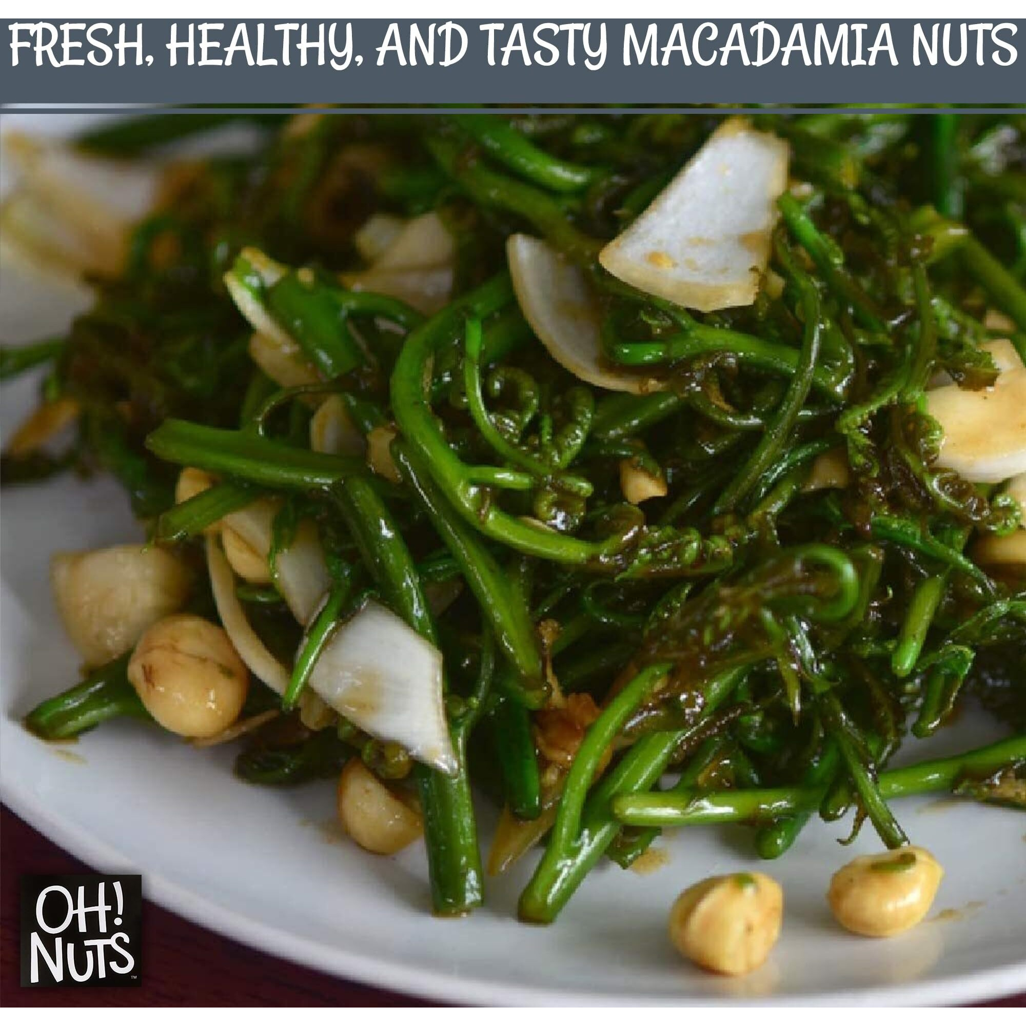 Oh Nuts Macadamia Nuts - 3 Lb - Dry Roasted Unsalted Macadamia Nuts - Oven Roasted - No Oil - Packed In New York Zip-Seal Bag For Exceptional Freshness