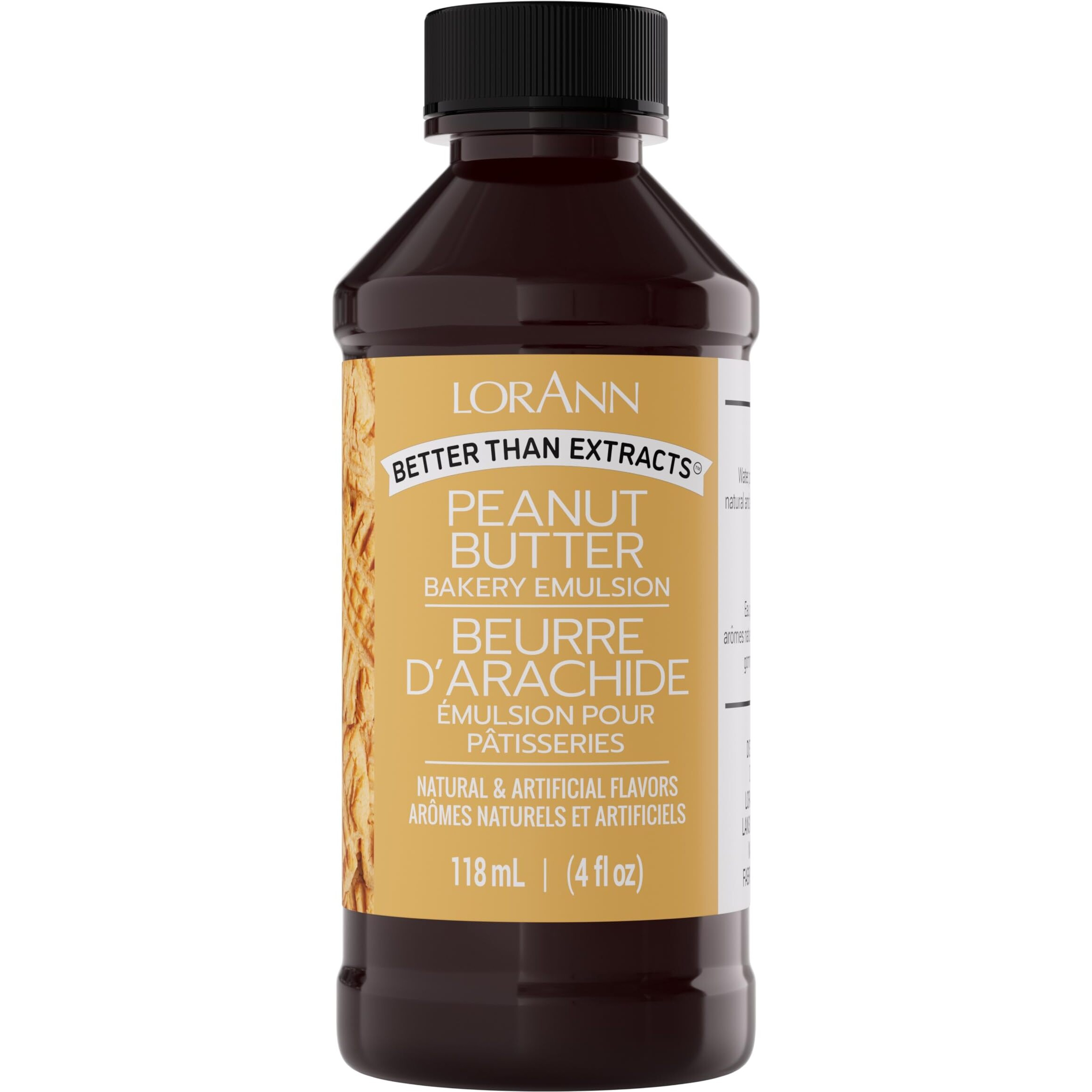 Lorann Oils Peanut Butter Bakery Emulsion Realistic Peanut Butter Flavor Without Nuts, Perfect For Elevating Peanut Butter Notes In Baked Goods, Gluten-Free, Keto-Friendly, 4 Oz