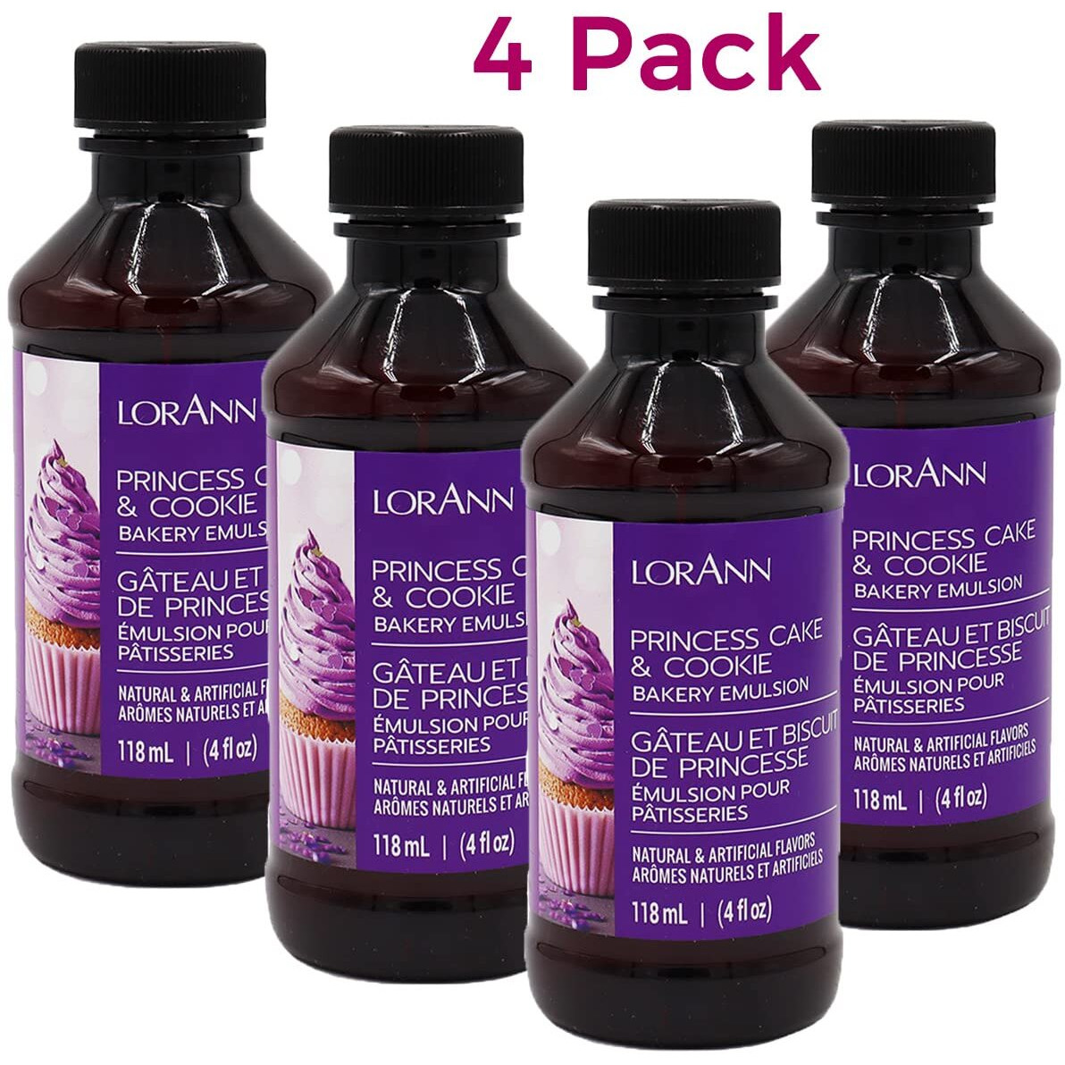 Lorann Oils Princess Cake And Cookie Bakery Emulsion Regal Flavor Blend, Perfect For Enhancing Sweet, Cake-Like Undertones In Baked Goods, Gluten-Free, Keto-Friendly, Unique Flavor Blend Essential