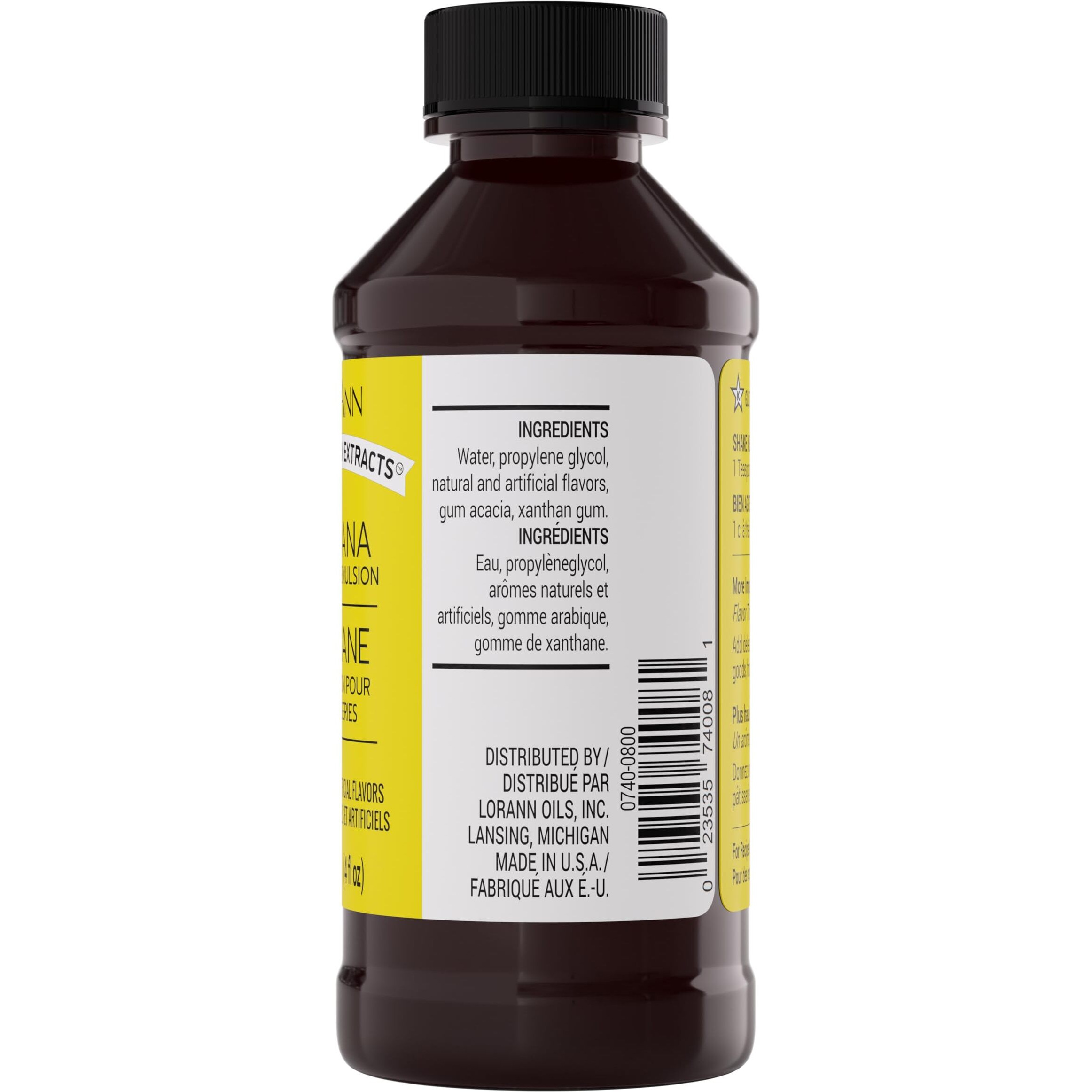 Lorann Oils Banana Bakery Emulsion True Banana Emulsion, Ideal For Boosting Fruit Tones In Cakes, Cookies & Desserts, Gluten-Free, Keto-Friendly, Banana Extract Substitute Essential For Your Kitchen