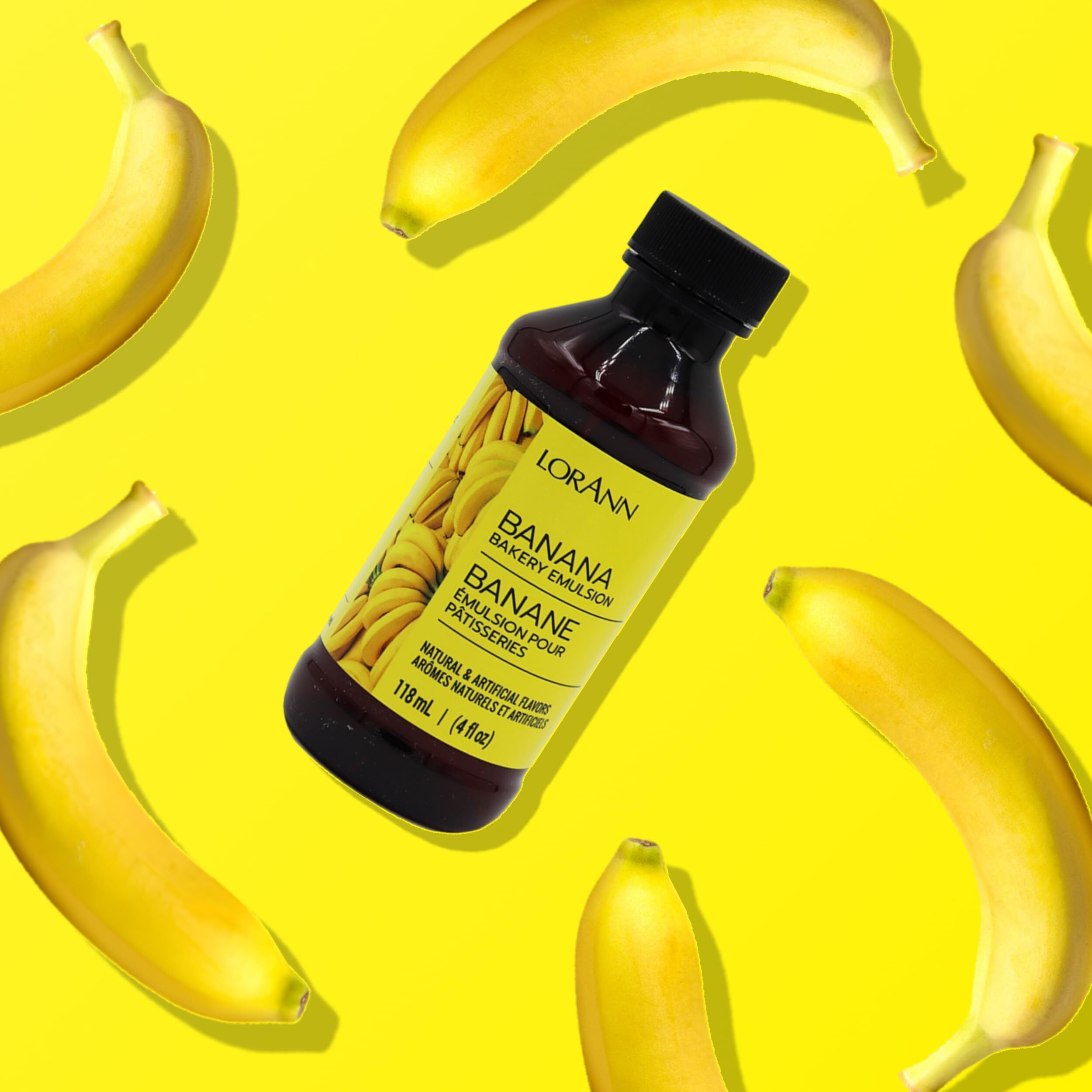 Lorann Oils Banana Bakery Emulsion True Banana Emulsion, Ideal For Boosting Fruit Tones In Cakes, Cookies & Desserts, Gluten-Free, Keto-Friendly, Banana Extract Substitute Essential For Your Kitchen