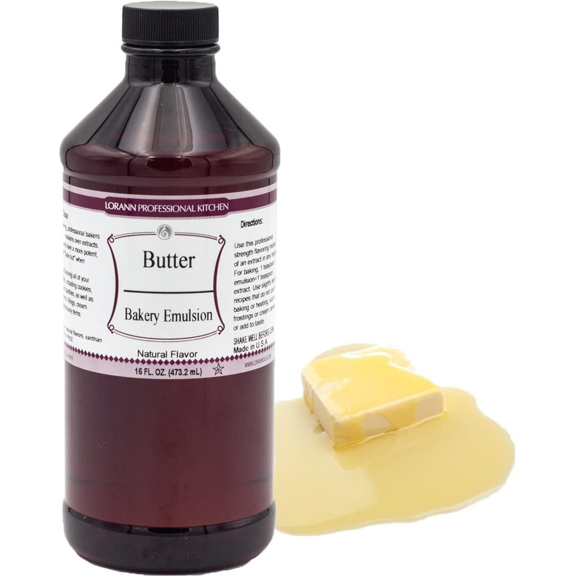 Lorann Oils Butter Bakery Emulsion True Butter Flavor, Ideal For Enhancing Rich Dairy Notes In Baked Goods, Gluten-Free, Keto-Friendly, Butter Flavoring Essential For Your Kitchen