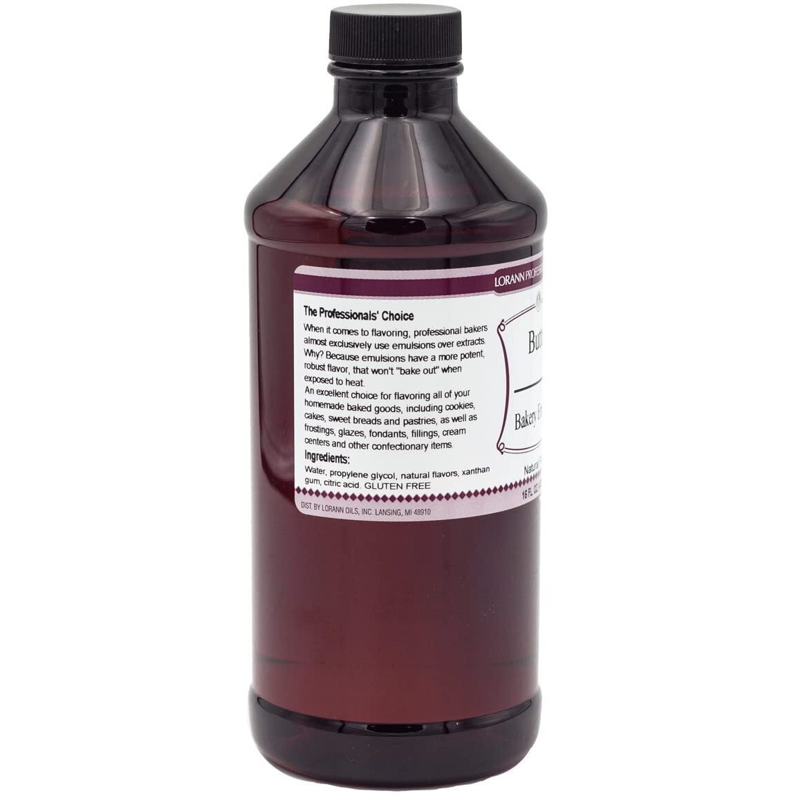 Lorann Oils Butter Bakery Emulsion True Butter Flavor, Ideal For Enhancing Rich Dairy Notes In Baked Goods, Gluten-Free, Keto-Friendly, Butter Flavoring Essential For Your Kitchen