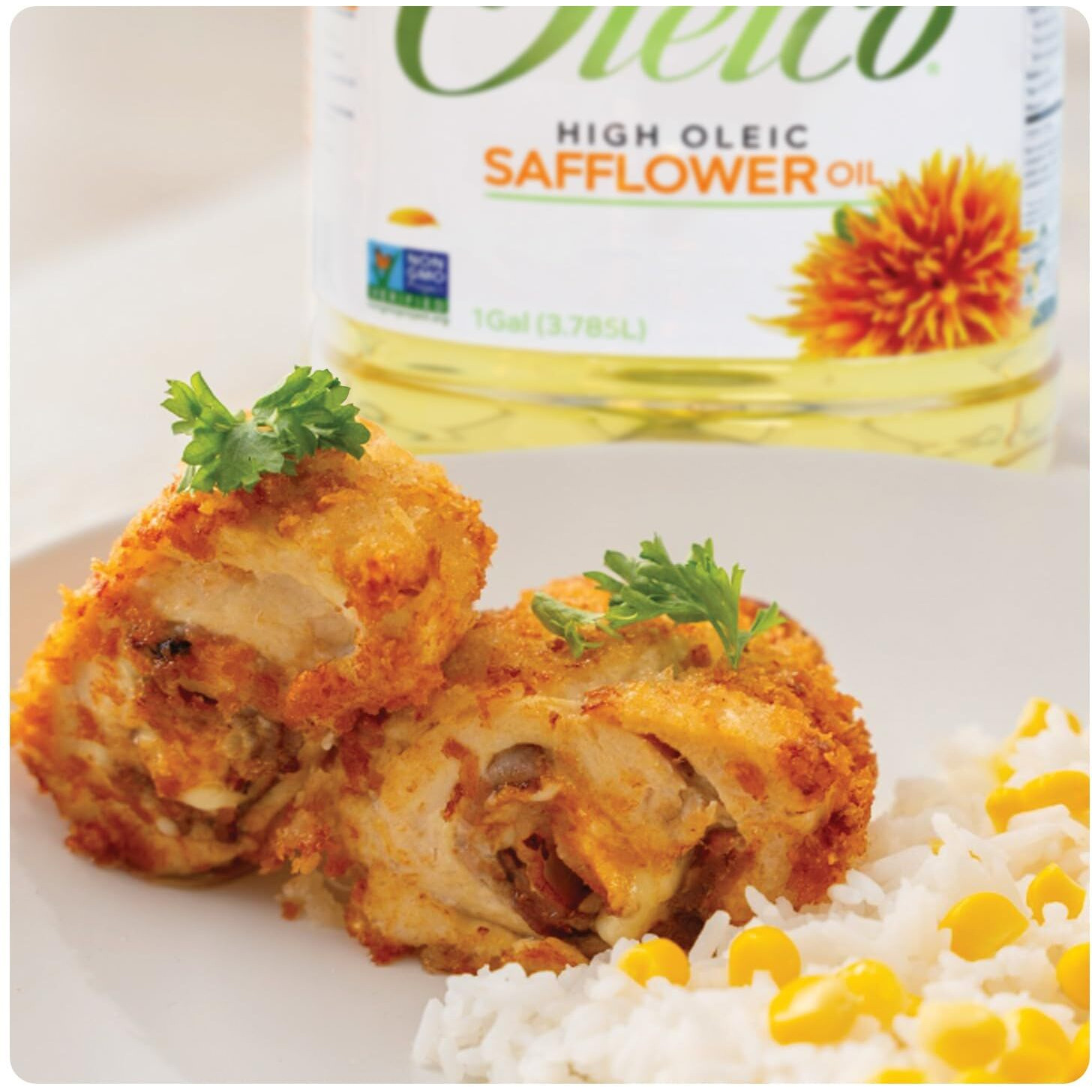 Oleico - High Oleic, Non Gmo Certified, Kosher Verified, Expeller Pressed, High Heat Stable Safflower Oil, Bottle Of 1 Gallon (128 Fl. Oz.)