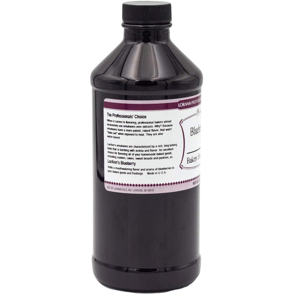Lorann Oils Blueberry Bakery Emulsion Realistic Blueberry Flavor, Perfect For Elevating Berry Notes In Baked Goods, Gluten-Free, Keto-Friendly, Blueberry Extract Substitute Essential For Your Kitchen