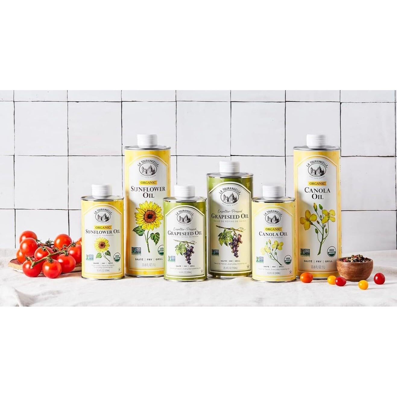 La Tourangelle, Organic High Oleic Sunflower Oil, Neutral Oil For Medium To High Heat Cooking And Skin Care, Non Gmo, Pesticide And Chemical Free, 33.8 Fl Oz