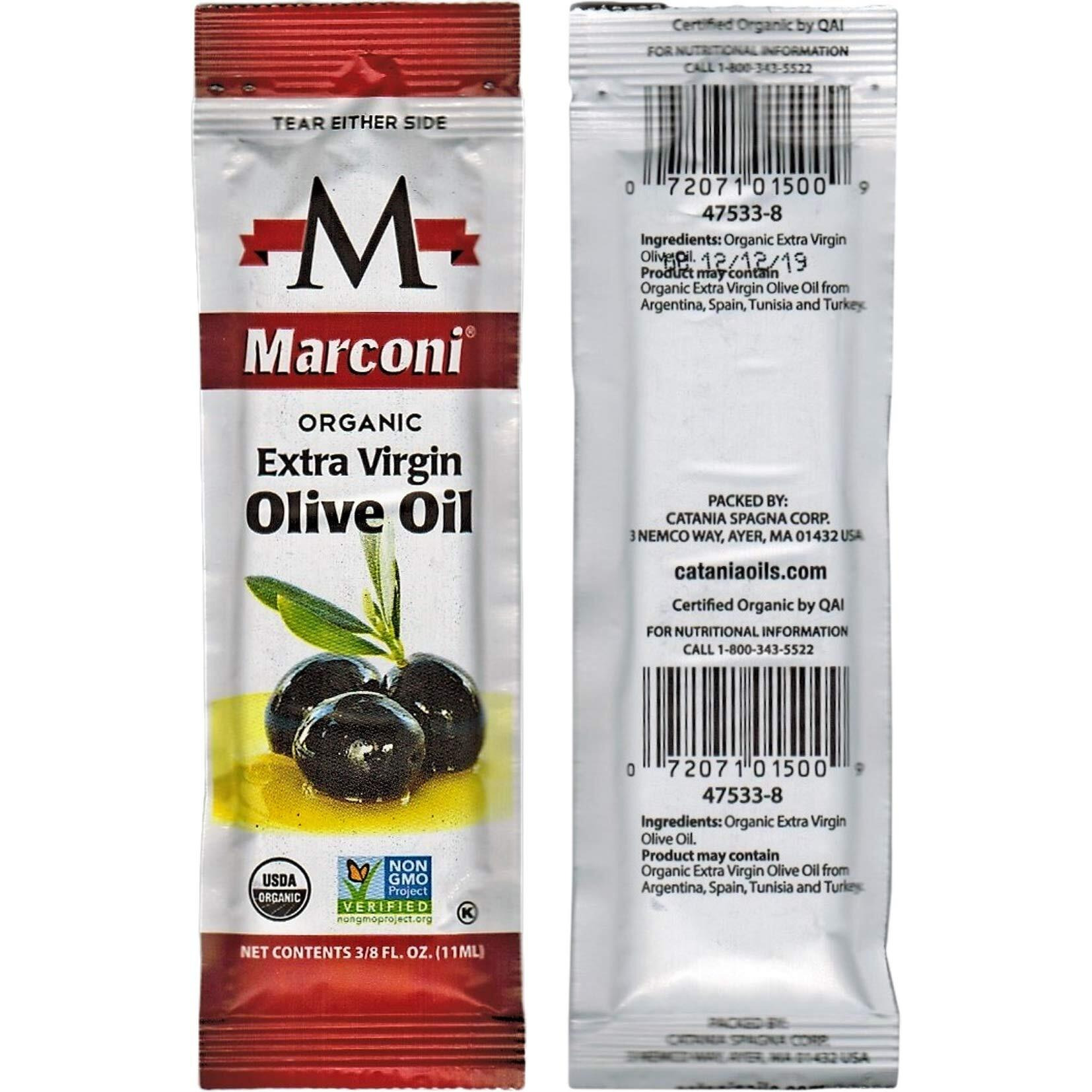 Marconi Organic Extra Virgin Olive Oil - 0.38 Fl Oz (Pack Of 100)