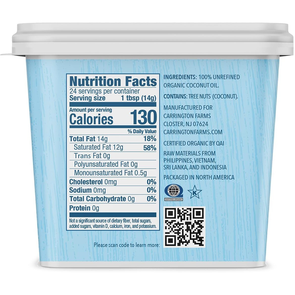 Carrington Farms Organic Virgin Coconut Oil, 12 Fl Oz