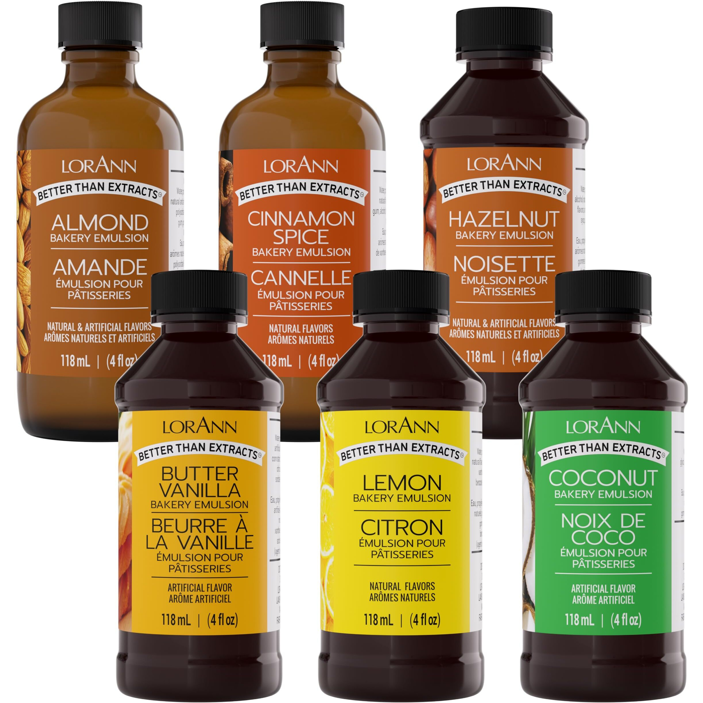 Lorann Oils Variety Bakery Emulsion Multiple Flavors, Perfect For Enhancing Baking Variety In Cakes, Cookies & Desserts, Gluten-Free, Keto-Friendly, Baking Essential For Your Kitchen, 4Oz Per Bottle