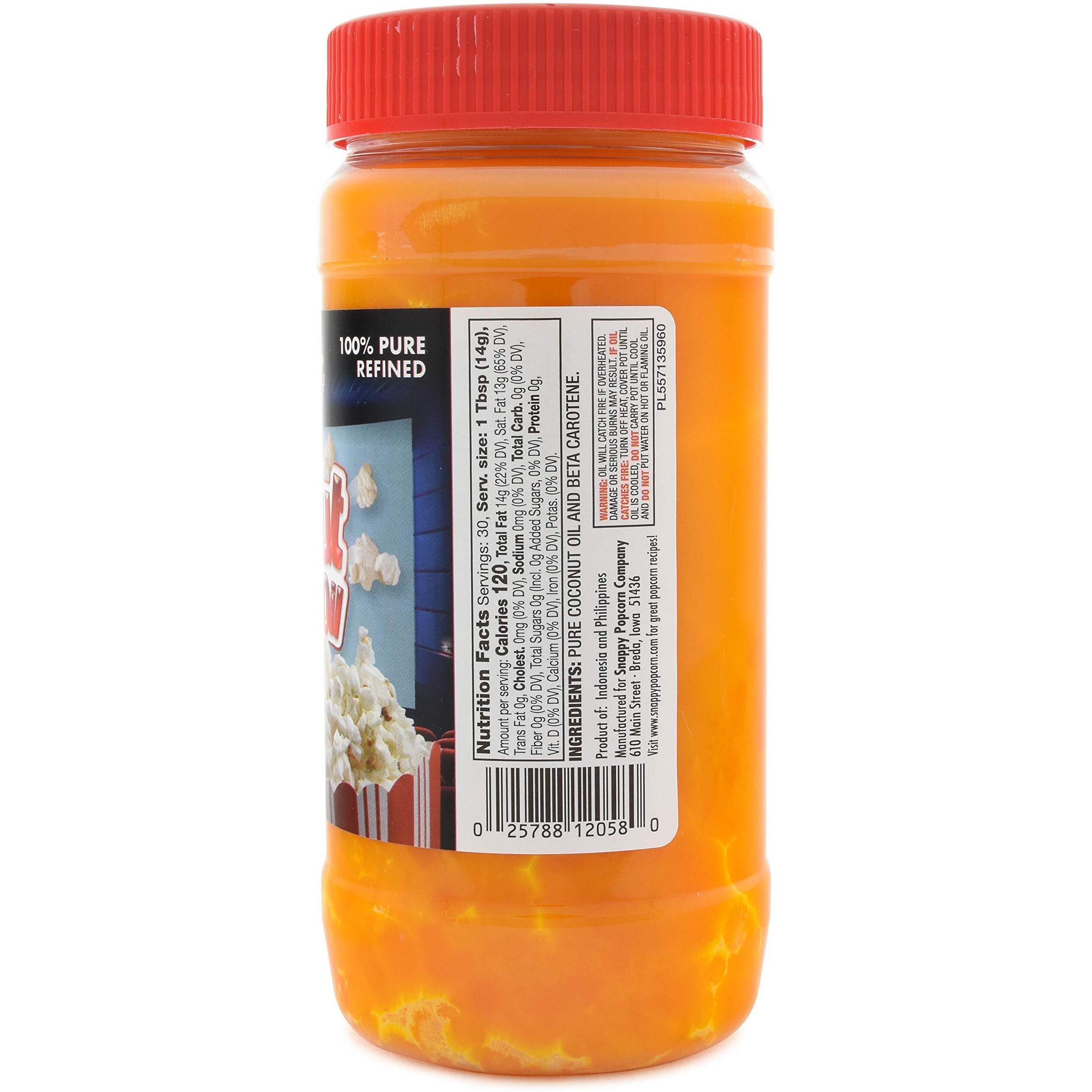 Snappy Pure Colored Coconut Popping Oil, 15 Ounce