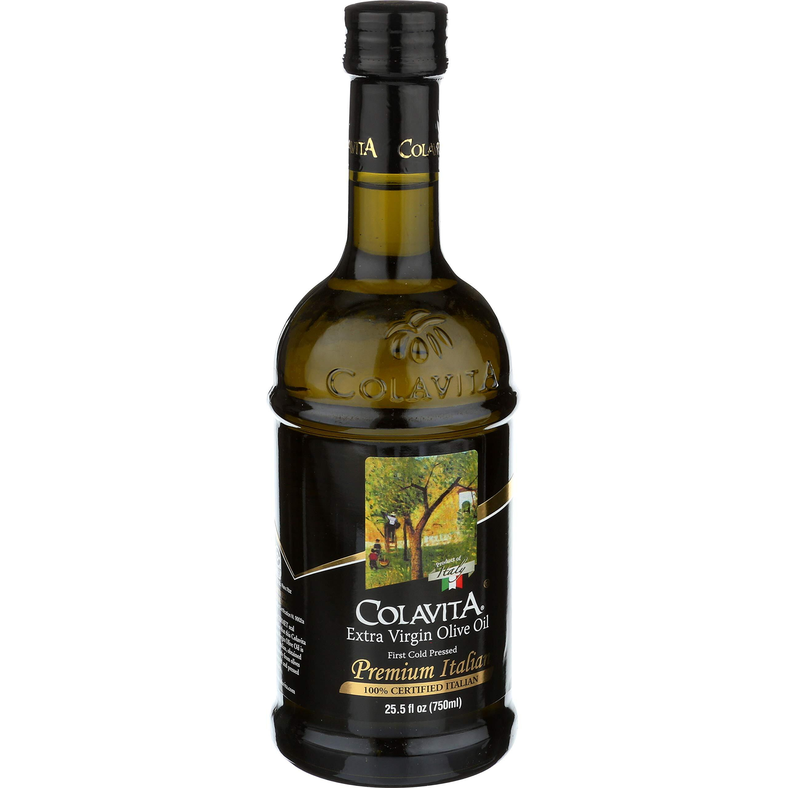 Colavita Premium Italian Extra Virgin Olive Oil, 25.5 Fl Oz (Pack Of 2), Glass Bottles - Packaging May Vary