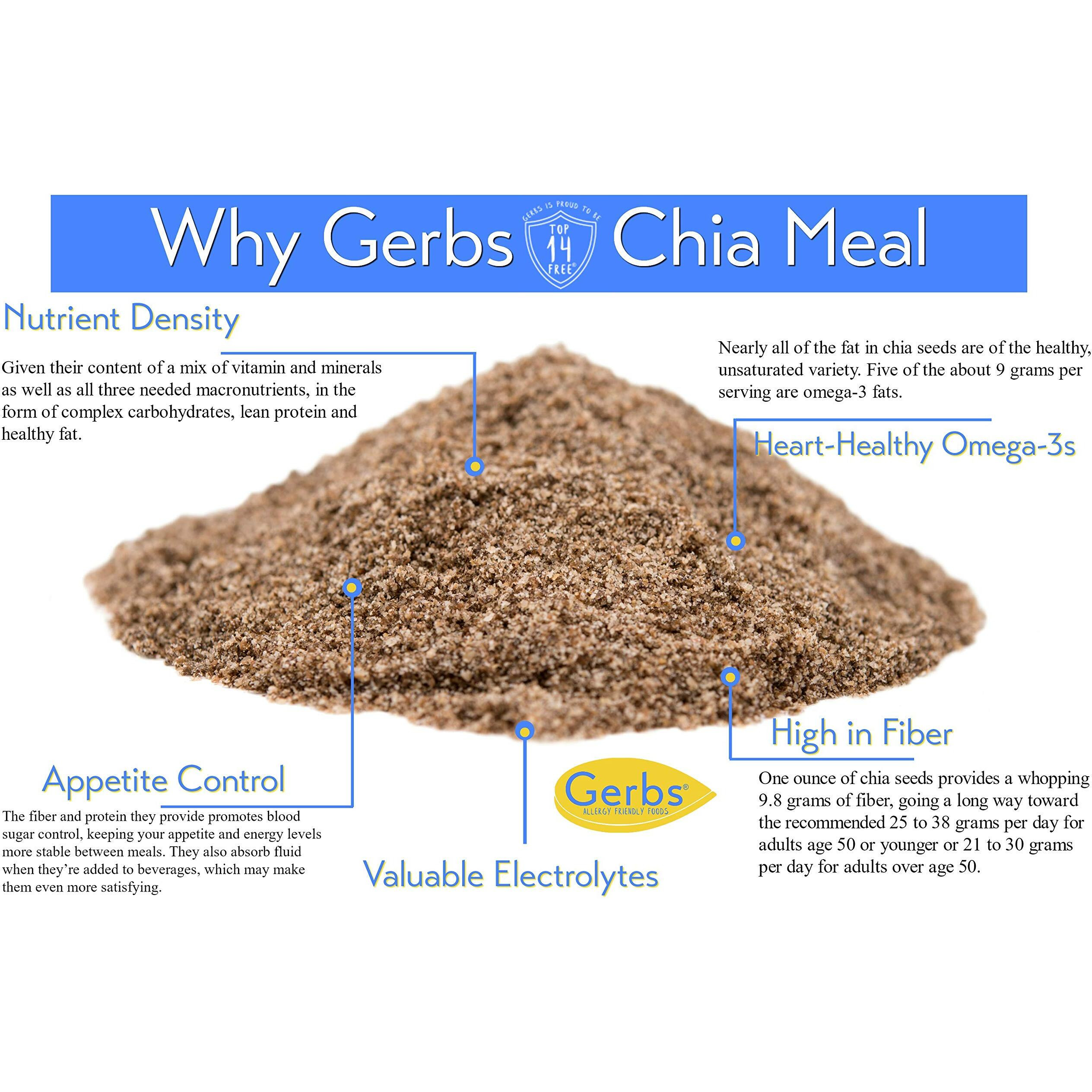 Ground Raw Chia Seed Meal By Gerbs - 4 Lbs - Top 11 Food Allergen Free & Non Gmo - Vegan & Kosher - Premium Full Oil Content Chia Protein Powder