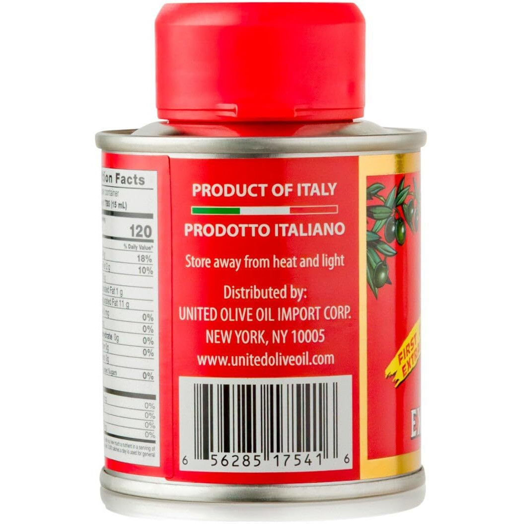 Partanna Robust Extra Virgin Olive Oil Bambino - Premium Castelvetrano Olive Oil - Harvested In Sicily - Pure Authentic Italian Oil - Rich In Flavor - First Cold Pressed - 3.4 Fl Oz (100 Ml) Tin