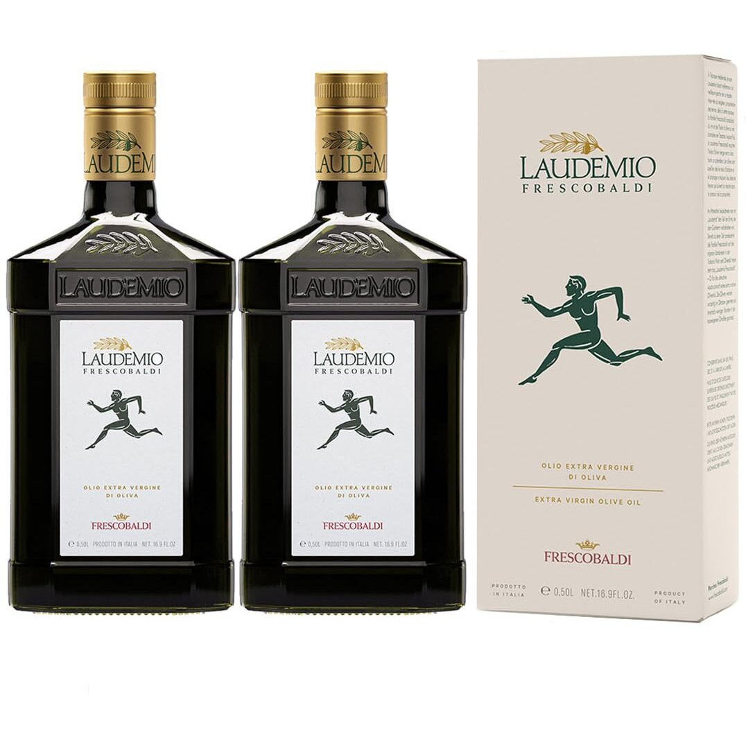 Frescobaldi Laudemio Extra Virgin Olive Oil, 16.9 Fl Oz, 500Ml, Premium, Award Winning Product Of Tuscany, Italy, Fruity & Peppery Flavor, Smooth & Robust Low Acidity, Rich In Polyphenols (Pack Of 2)