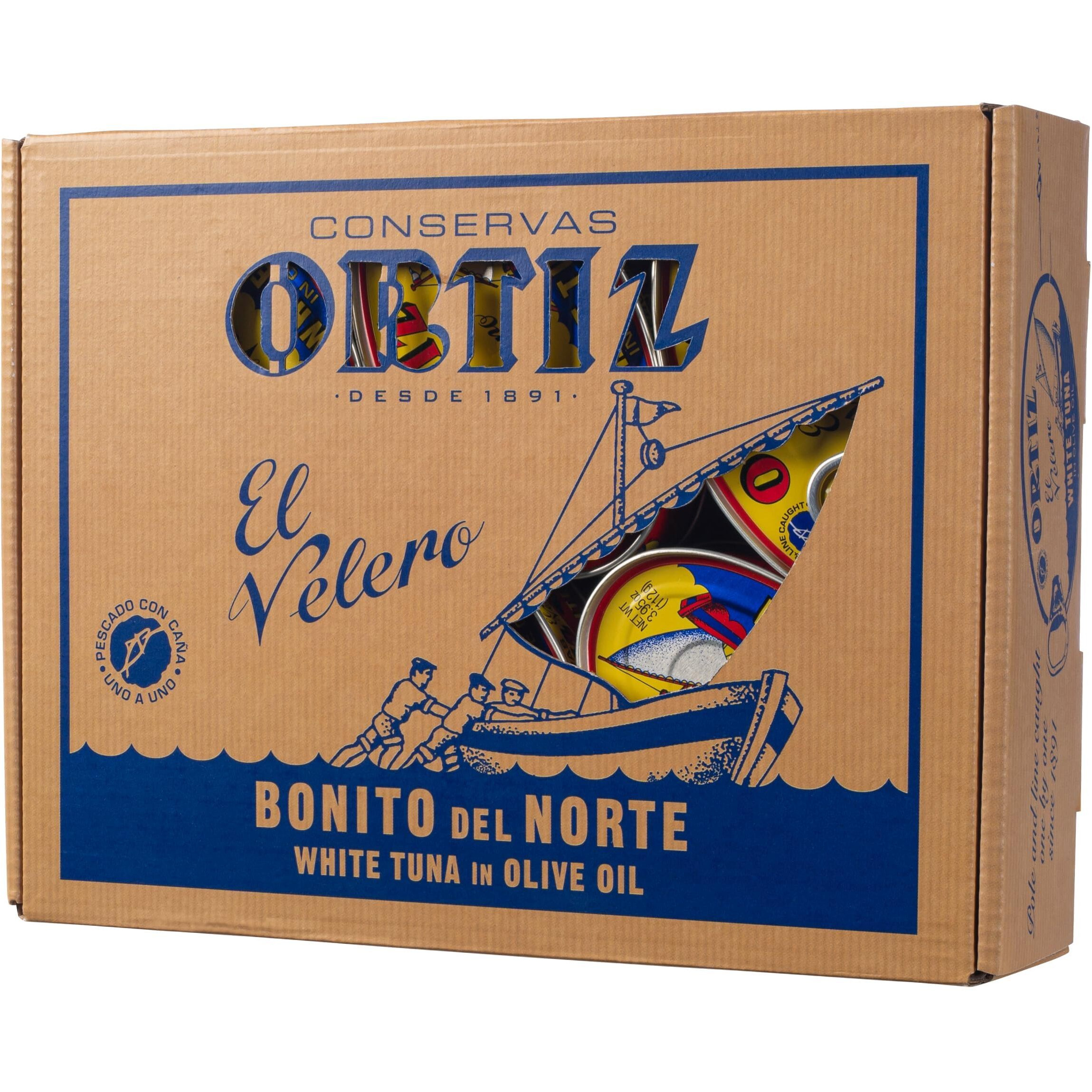Ortiz Spanish Tuna, Special Edition Gift Pack Of 12, Tender Wild Caught Tuna Fillets Hand Packed In Extra Virgin Olive Oil, Gourmet Gift For Foodies [3.95Oz X 12 Tins]