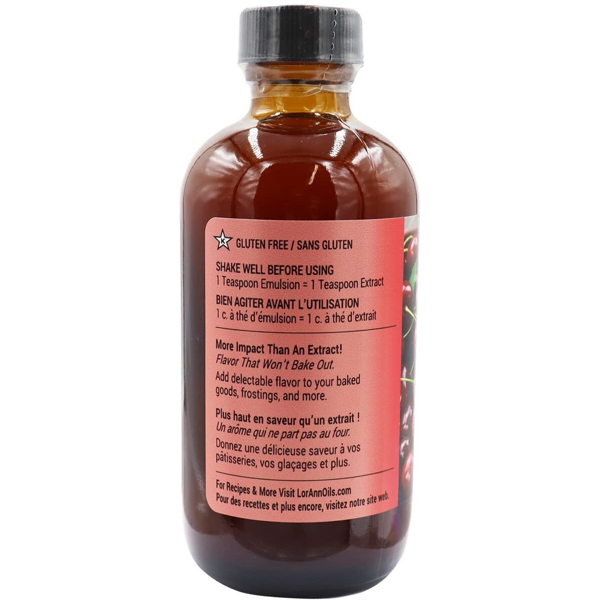 Lorann Oils Cherry Bakery Emulsion Authentic Cherry Flavor, Perfect For Enhancing Fruit Undertones In Baked Goods, Gluten-Free, Keto-Friendly, Cherry Extract Alternative Essential For Your Kitchen