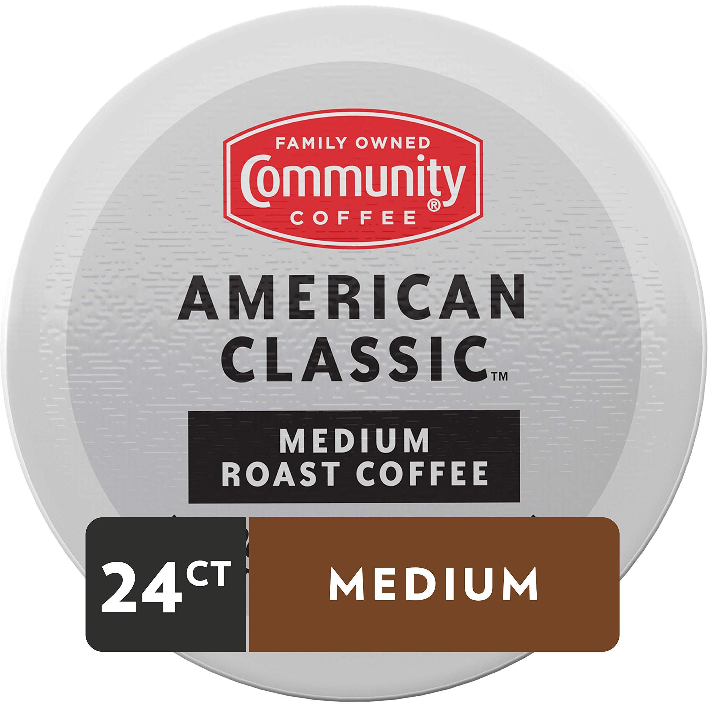 Community Coffee American Classic 24 Count Coffee Pods, Medium Roast, Compatible With Keurig 2.0 K-Cup Brewers, 24 Count (Pack Of 1)