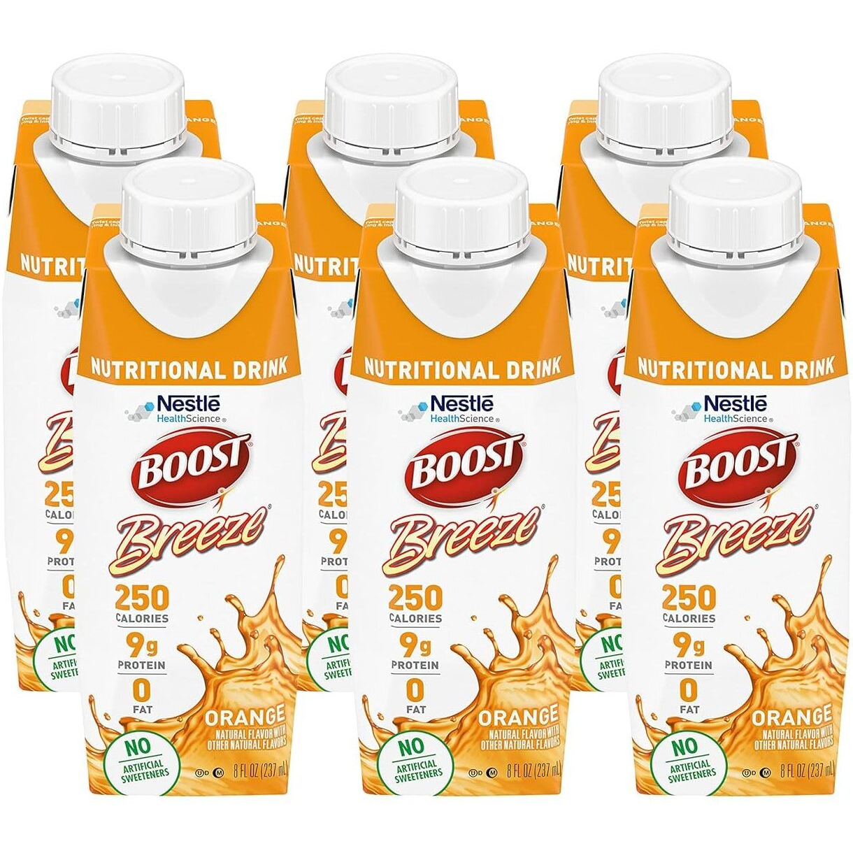 Boost Breeze Nutritional Drink Orange 8 Fl Oz (Pack Of 6)