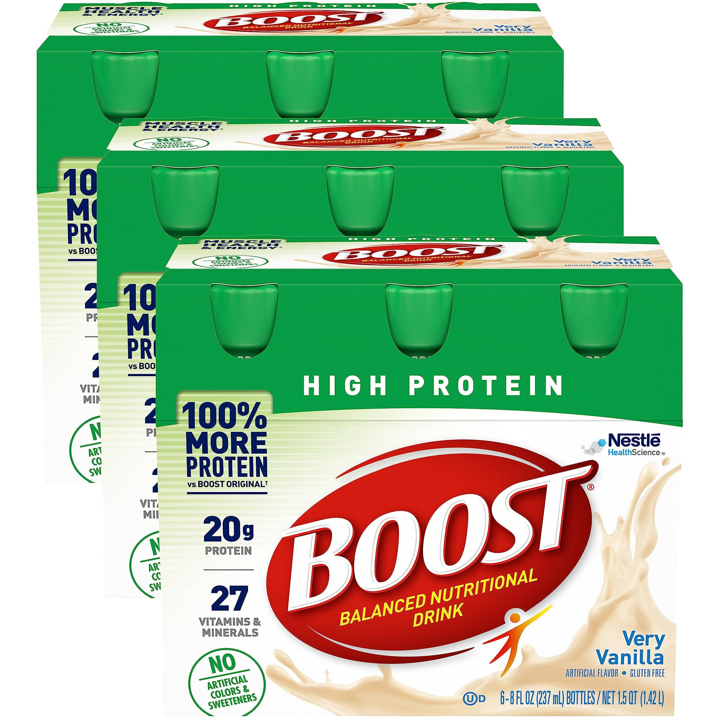 Boost High Protein Nutritional Drink (Vanilla, 6 Count (Pack Of 3))