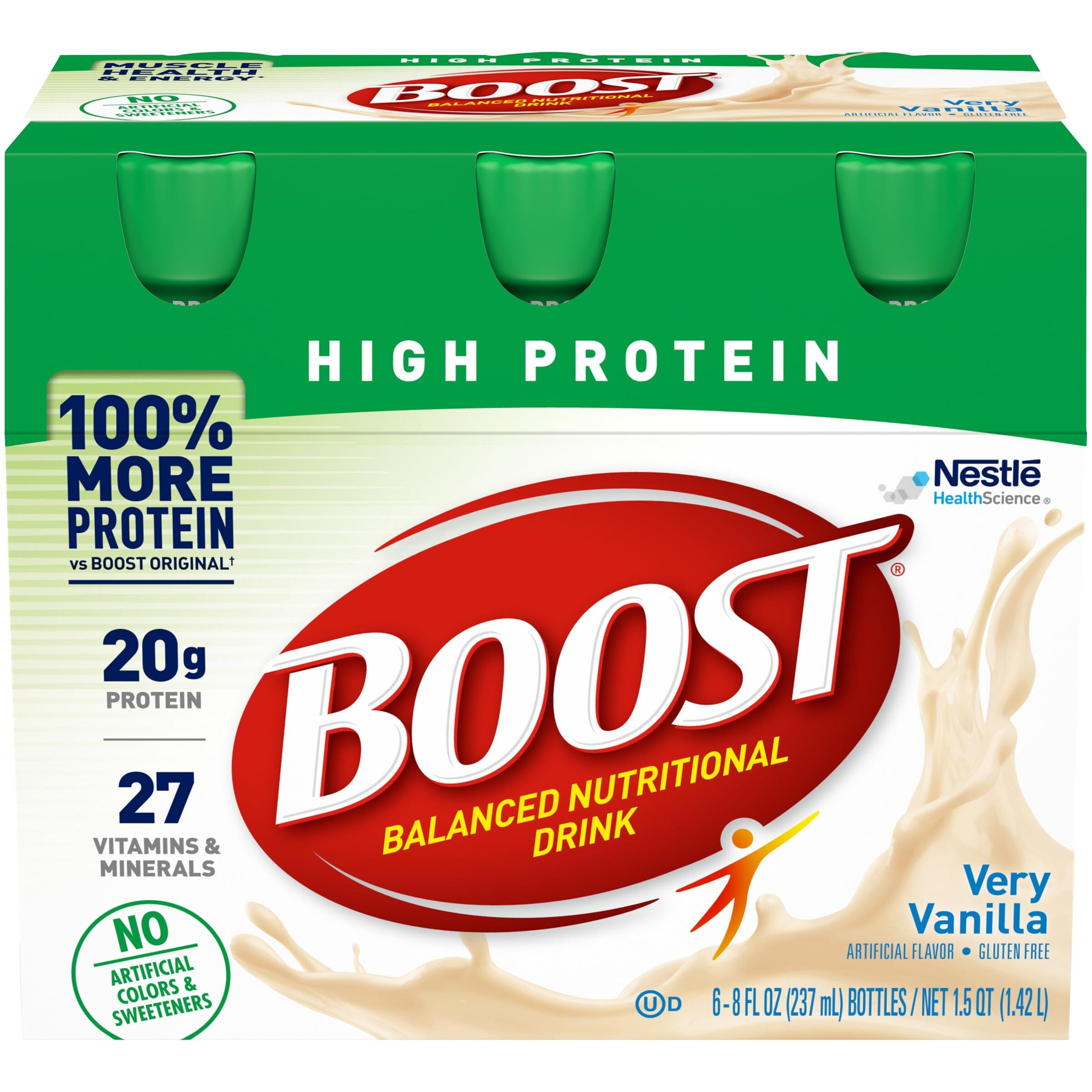 Boost High Protein Nutritional Drink (Vanilla, 6 Count (Pack Of 3))