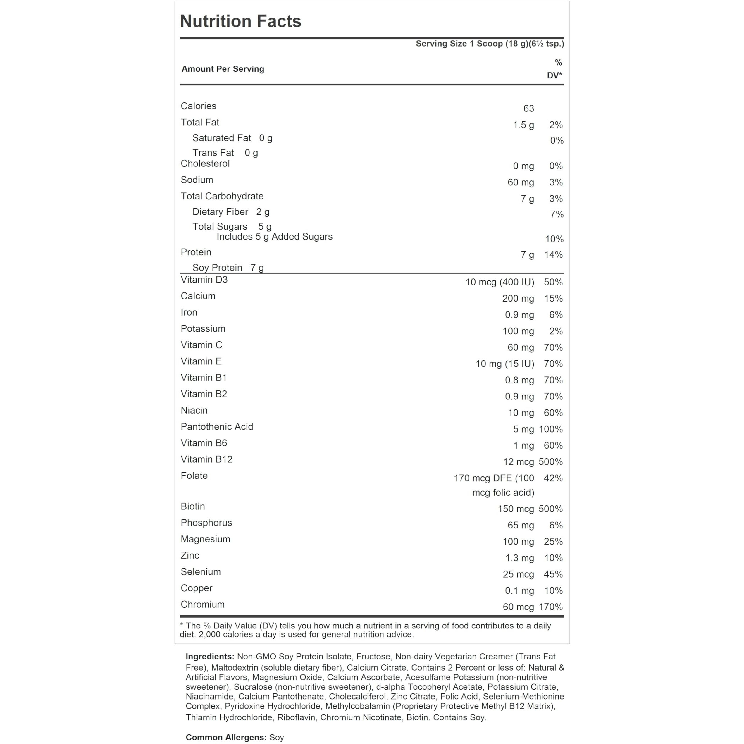 Andrew Lessman Secure Soy Complete Meal Replacement - Vanilla 100 Servings - Only 63 Calories, 7G Non-Gmo Soy Protein, Vitamins And Minerals, Low-Fat, Nutritious And Delicious, Mixes Instantly