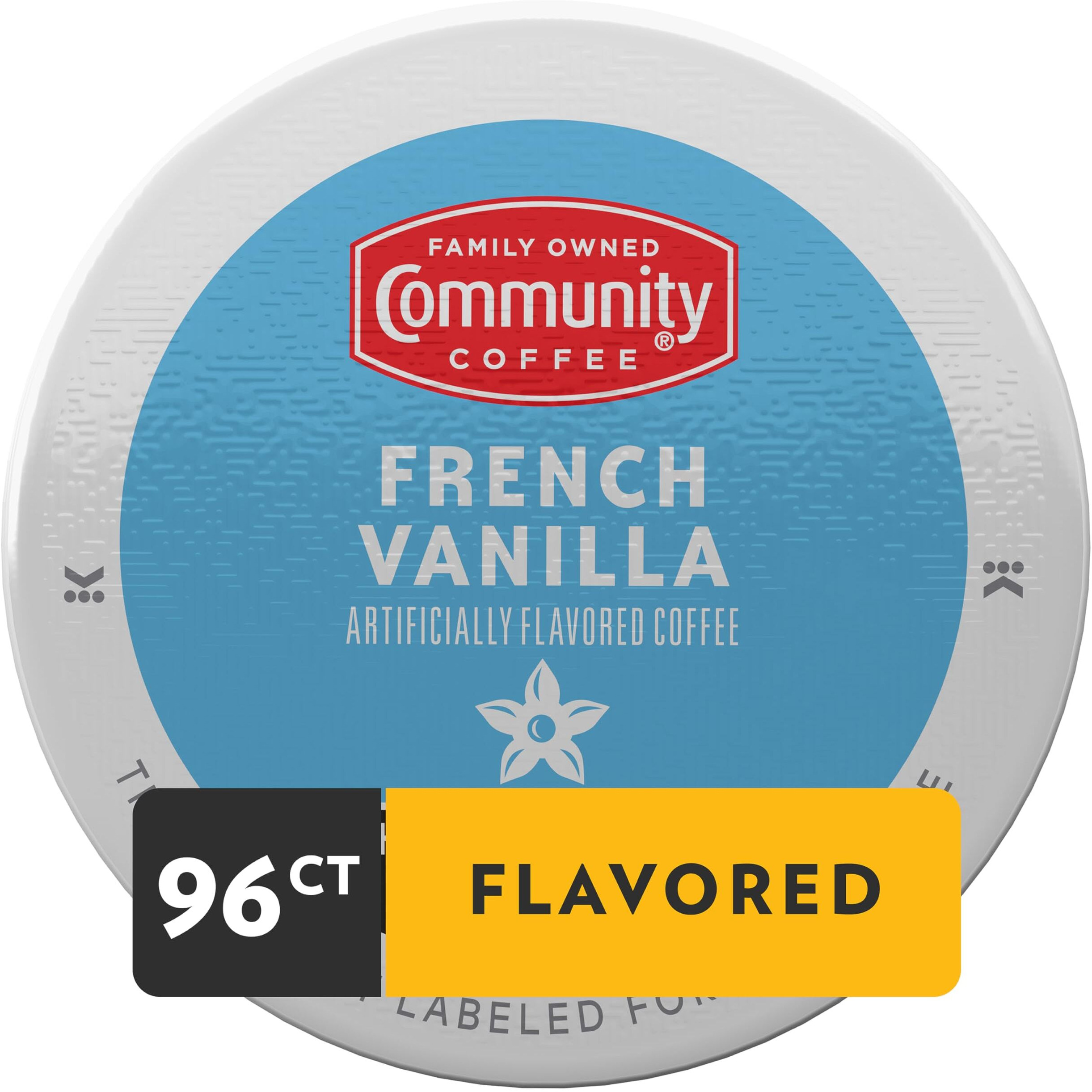 Community Coffee French Vanilla Flavored 96 Count Coffee Pods, Medium Roast, Compatible With Keurig 2.0 K-Cup Brewers, 24 Count (Pack Of 4)