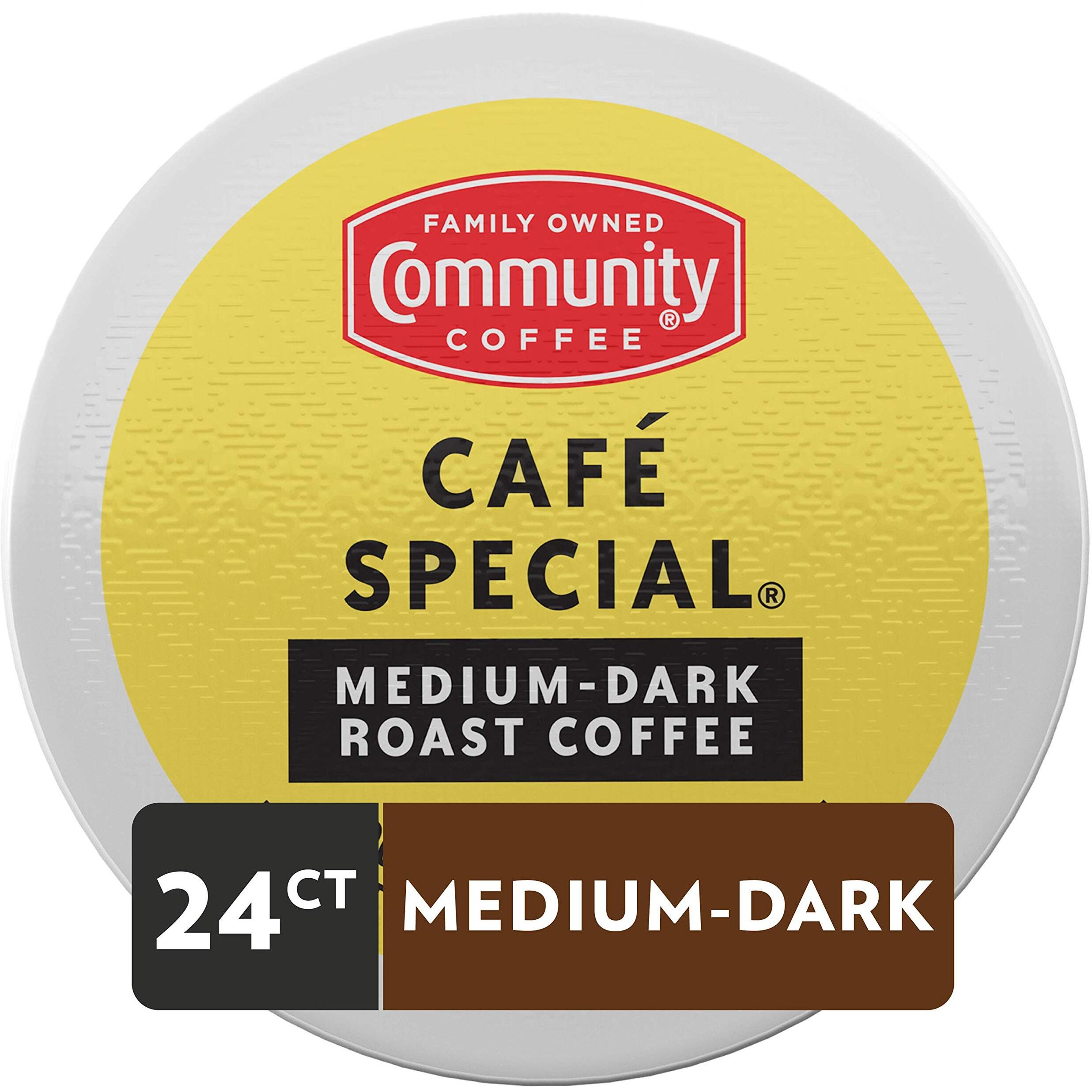 Community Coffee Caf   Special Medium Dark Roast, Single-Serve Keurig K-Cup Pods, 24 Count (Pack Of 1)
