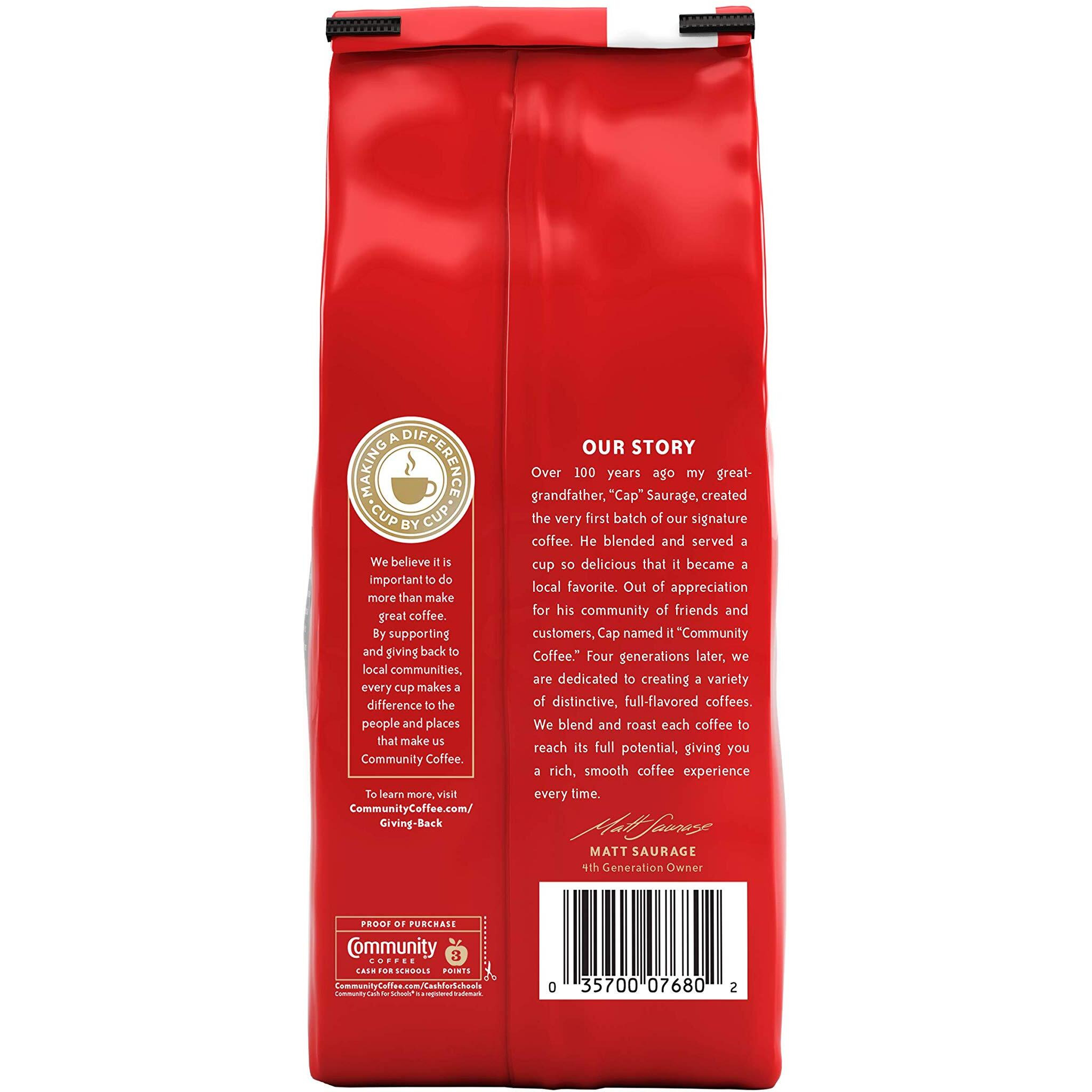Community Coffee Caf   Special Decaf Ground Coffee, Medium Dark Roast, 32 Ounce Bag (Pack Of 4)